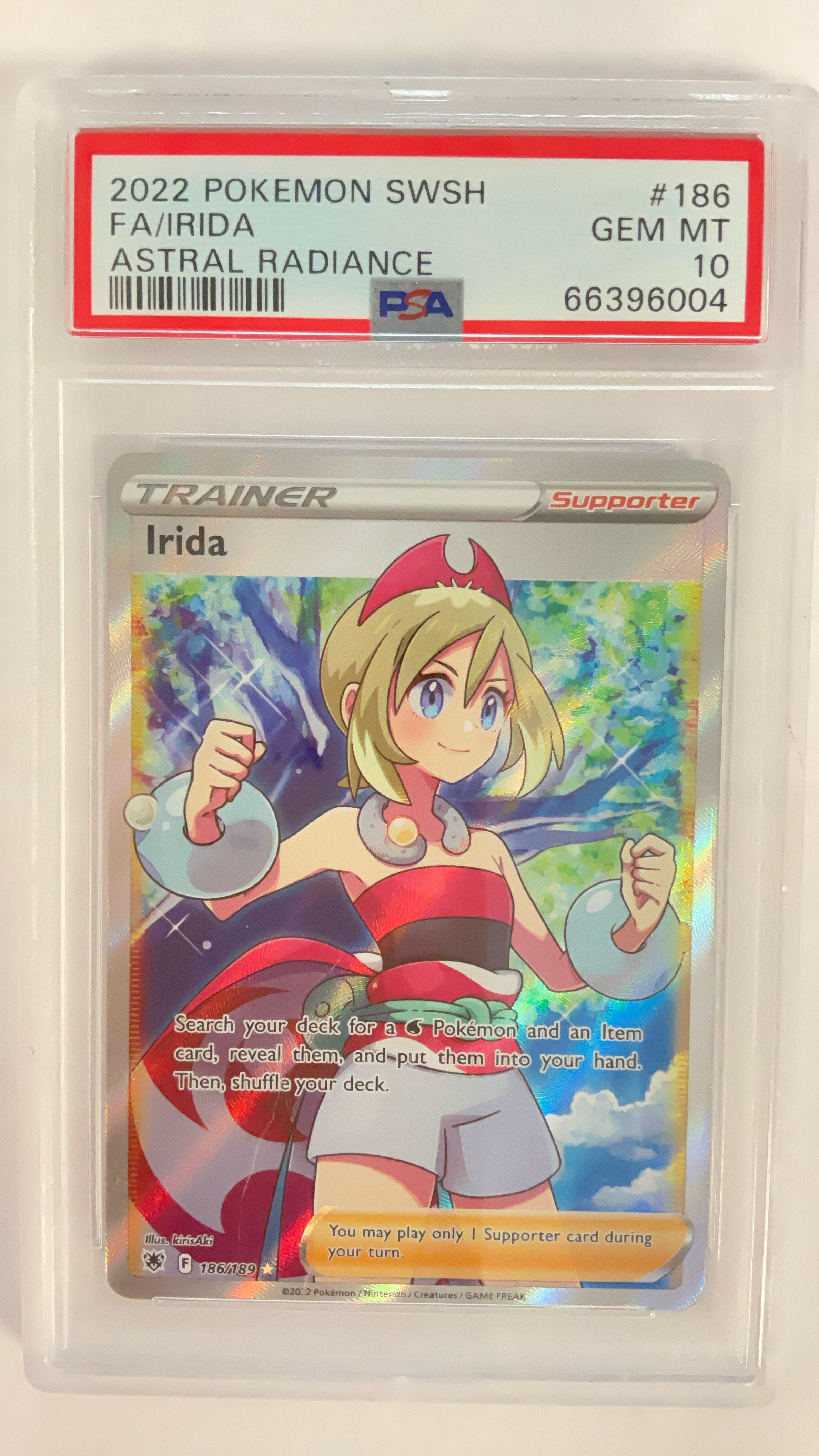 2022 Pokemon Sword & Shield Astral Radiance 186 Full Art/irida PSA
