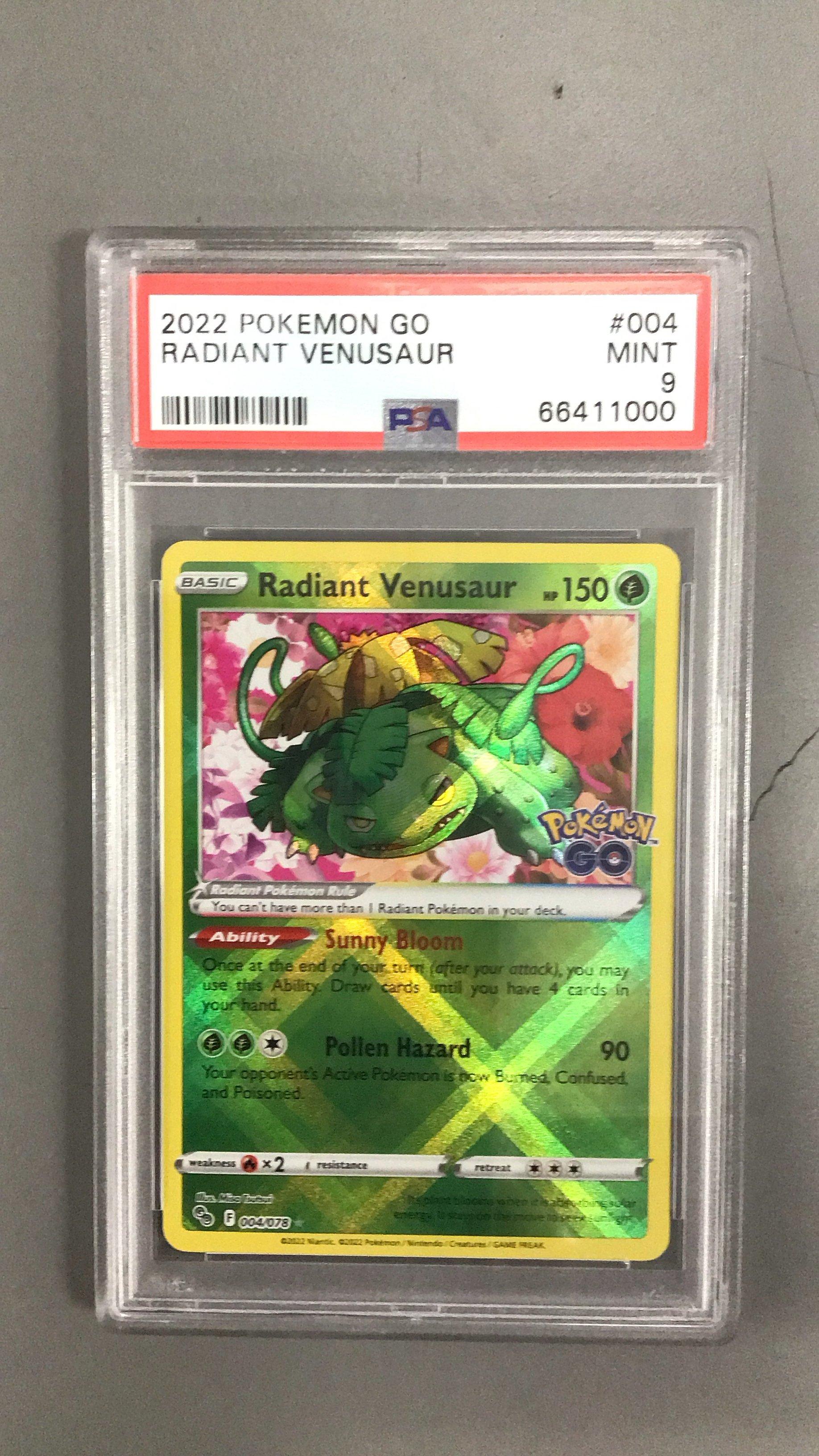 2022 Pokemon Go 004 Radiant Venusaur PSA 9 Graded Card | GameStop
