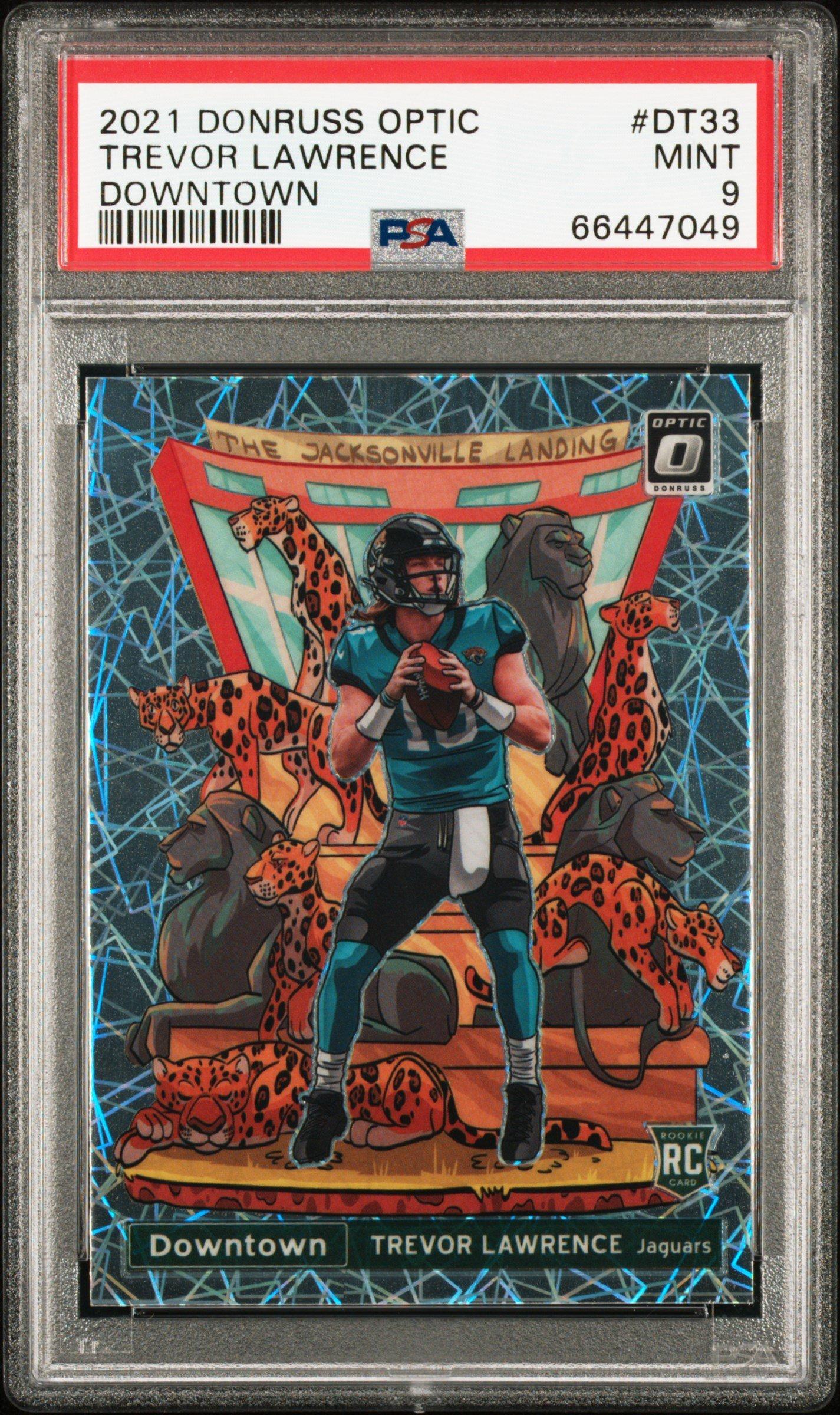 2021 Panini Donruss Optic Downtown Dt33 Trevor Lawrence PSA 9