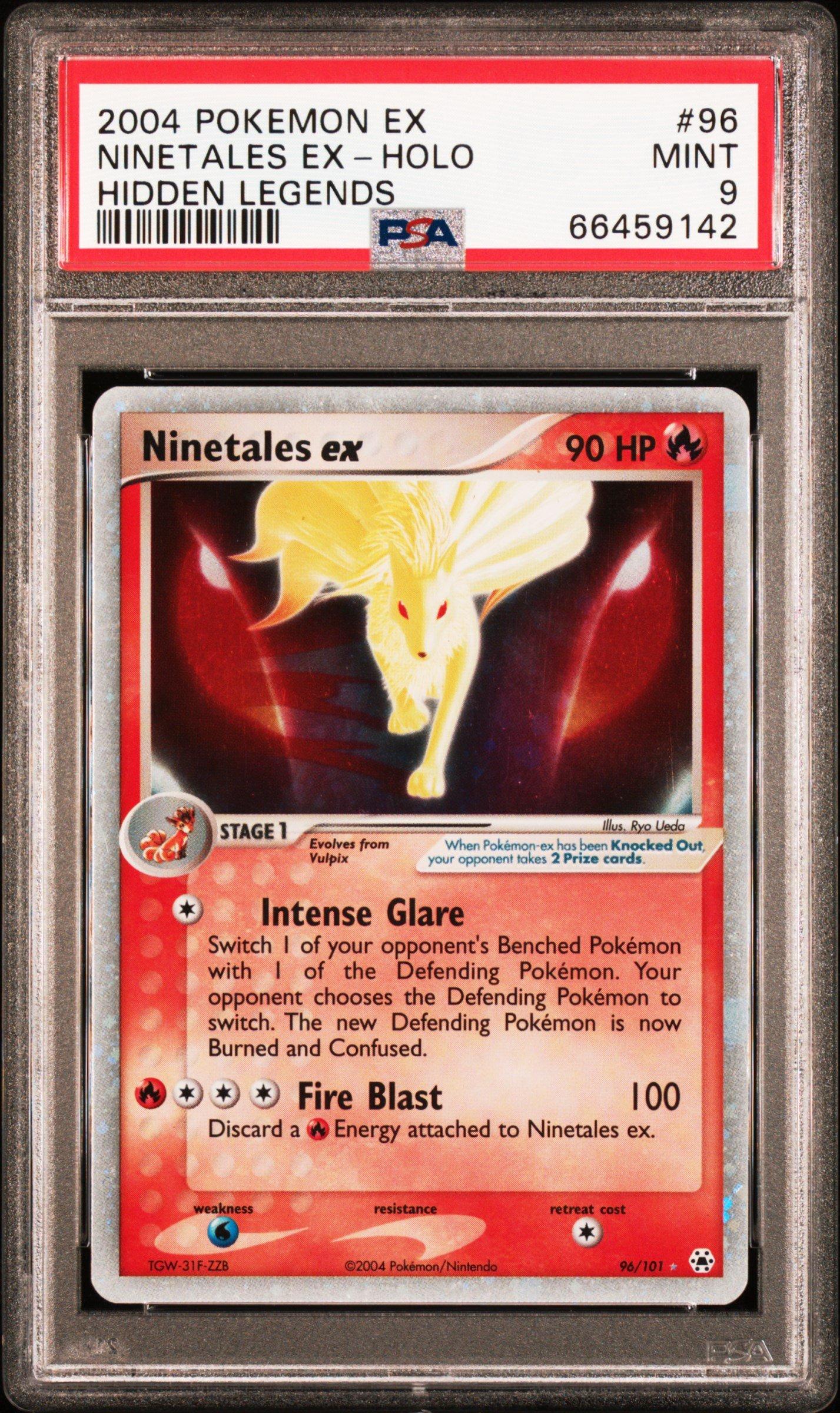 2004 Pokemon Ex Hidden Legends 96 Ninetales Ex-holo PSA 9 Graded