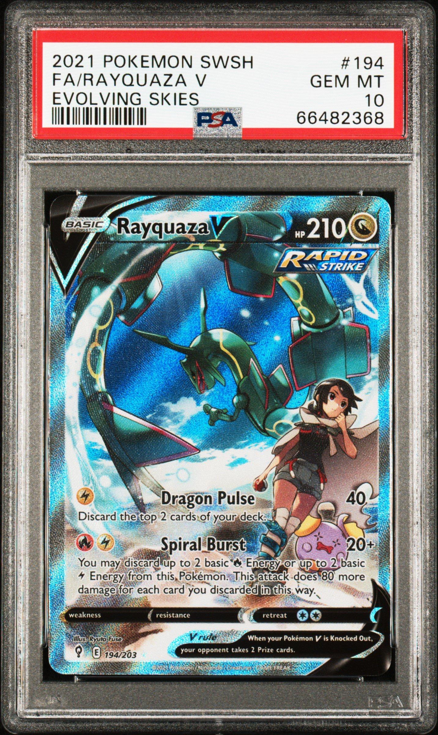 2021 Pokemon Sword & Shield Evolving Skies 194 Full Art/rayquaza V