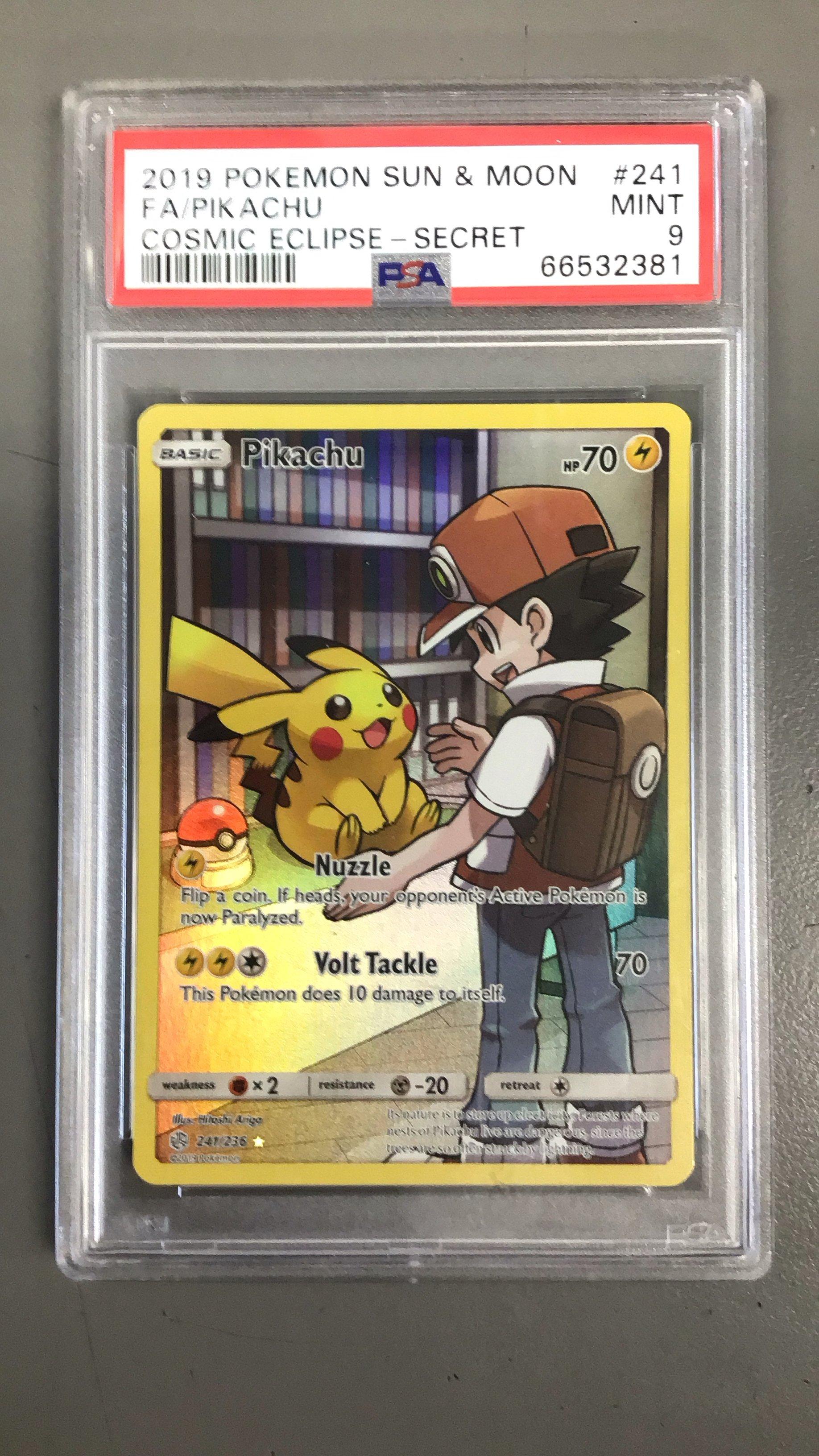 2019 Pokemon Sun & Moon Cosmic Eclipse 241 Full Art/pikachu Secret