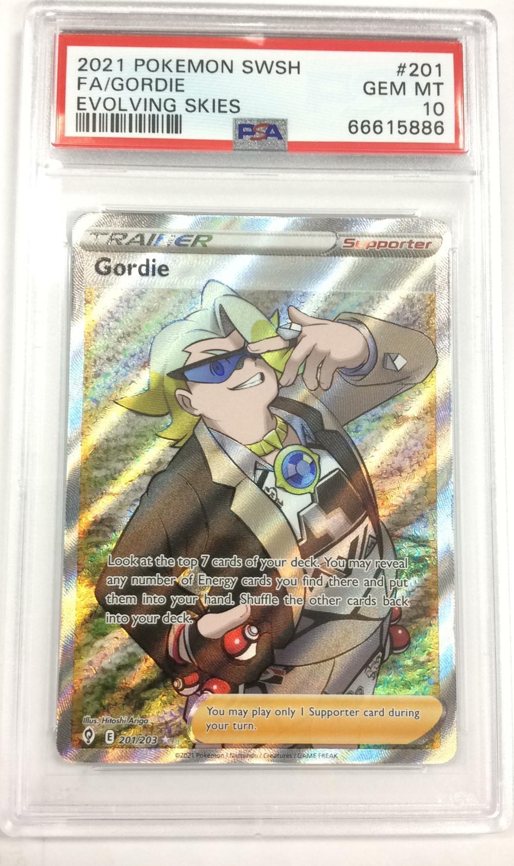 2021 Pokemon Sword & Shield Evolving Skies 201 Full Art/gordie PSA