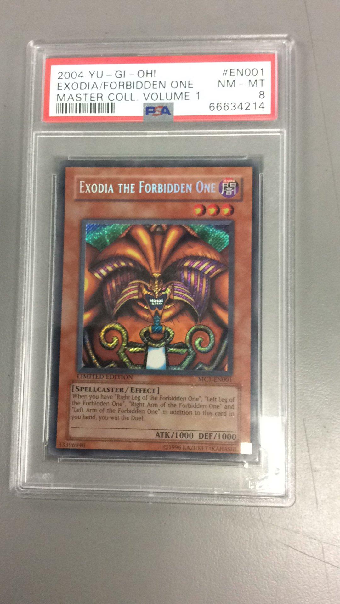 2004 Yu-gi-oh! Master Collection Volume 1 En001 Exodia/forbidden One PSA 8  Graded Card | GameStop