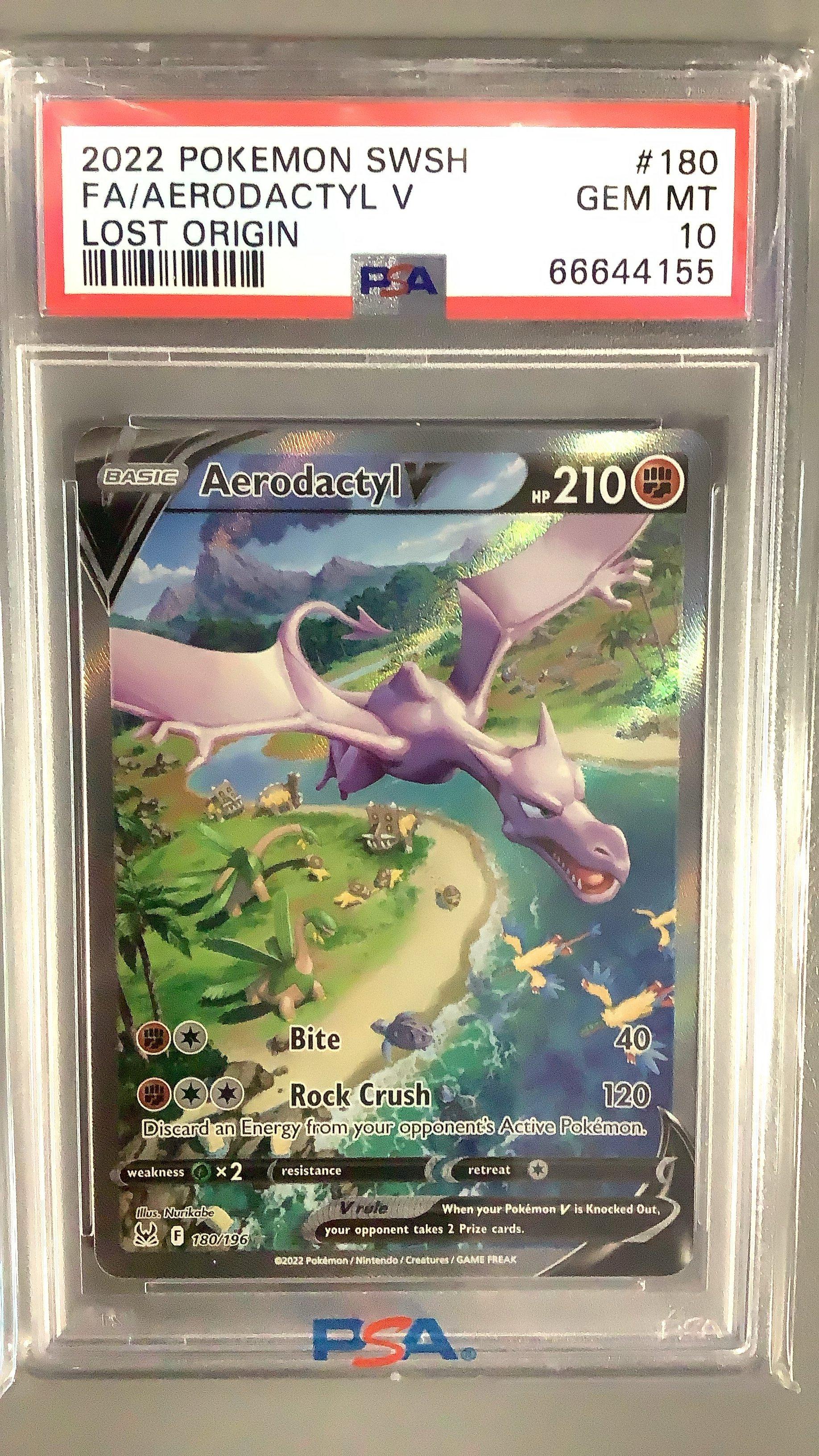 2022 Pokemon Sword & Shield Lost Origin Full Art/aerodactyl V PSA