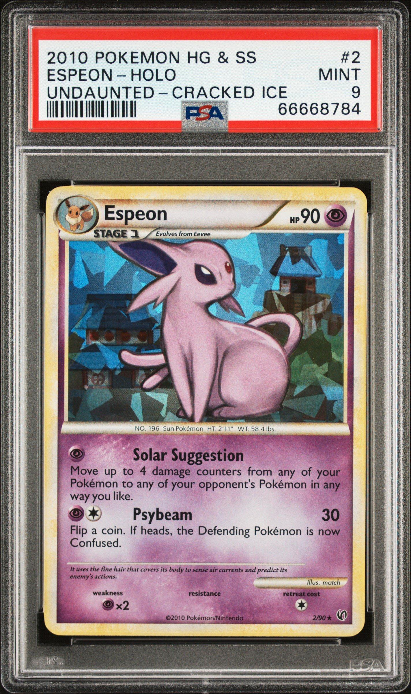 2010 Pokemon Heartgold & Soulsilver Undaunted 2 Espeon-holo Cracked Ice PSA  9 Graded Card | GameStop