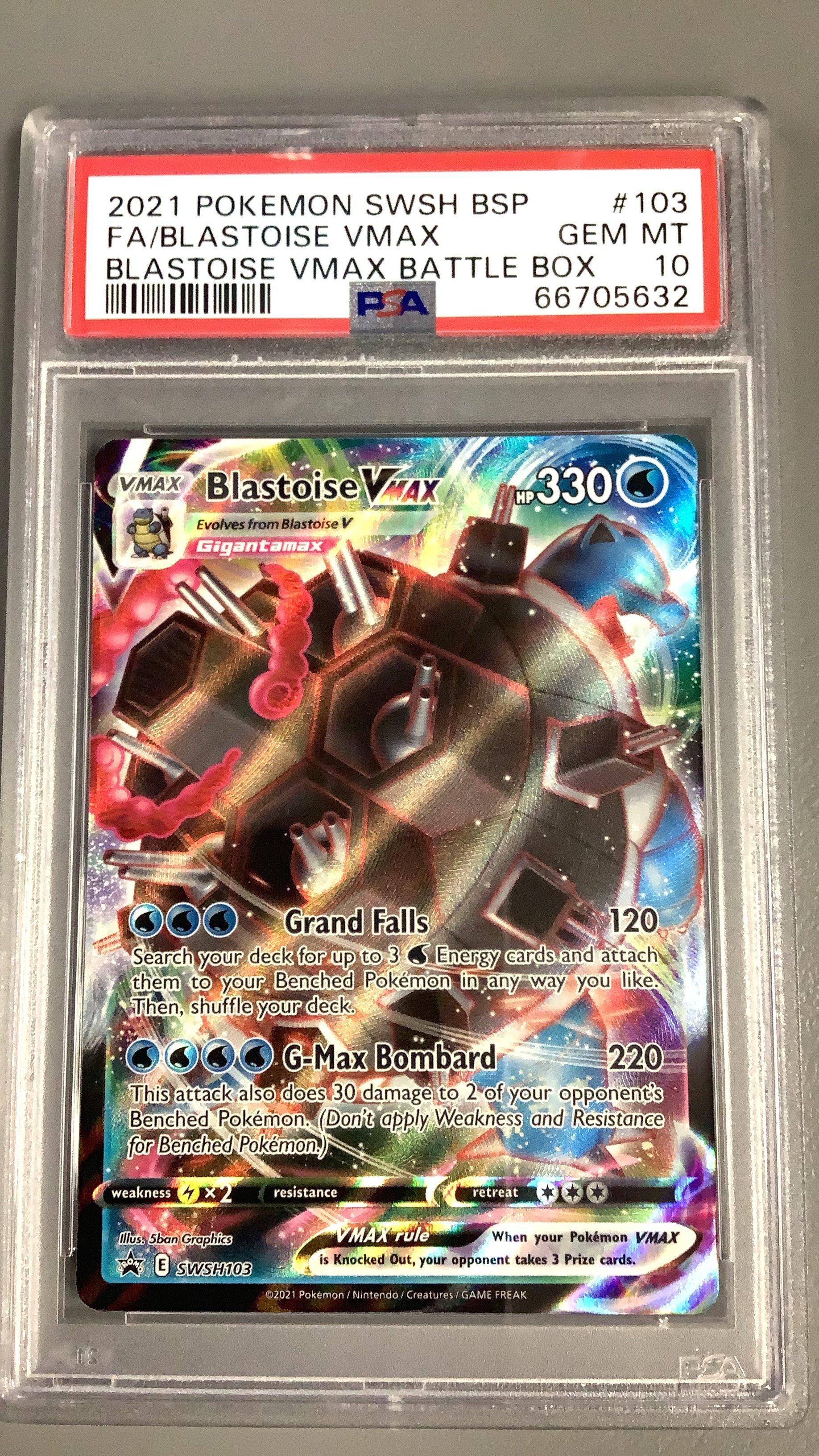 2021 Pokemon Swsh Black Star Promo 103 Full Art/blastoise Vmax Blastoise  Vmax Battle Box PSA 10 Graded Card | GameStop