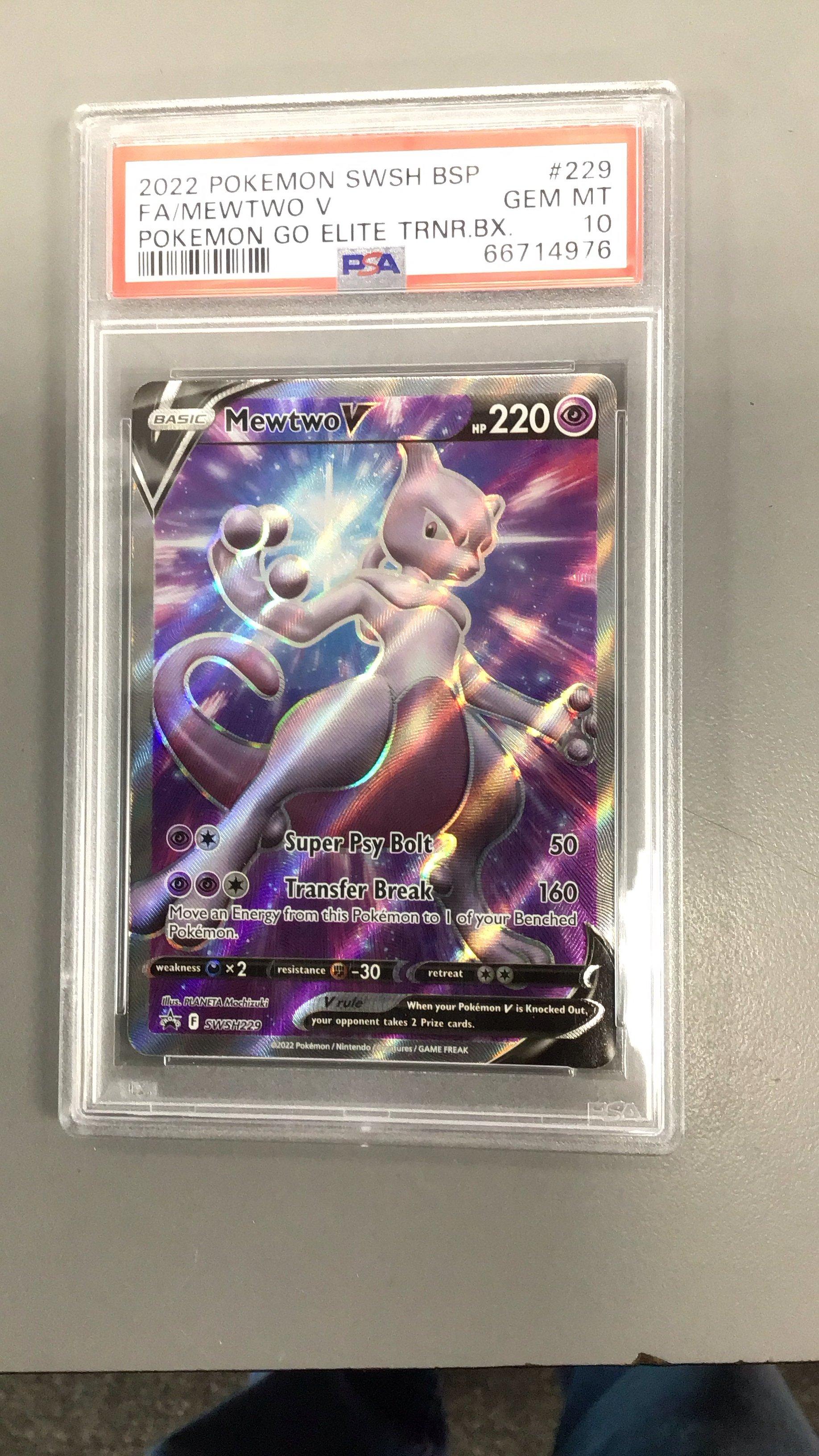 2022 Pokemon Swsh Black Star Promo 229 Full Art/mewtwo V Pokemon