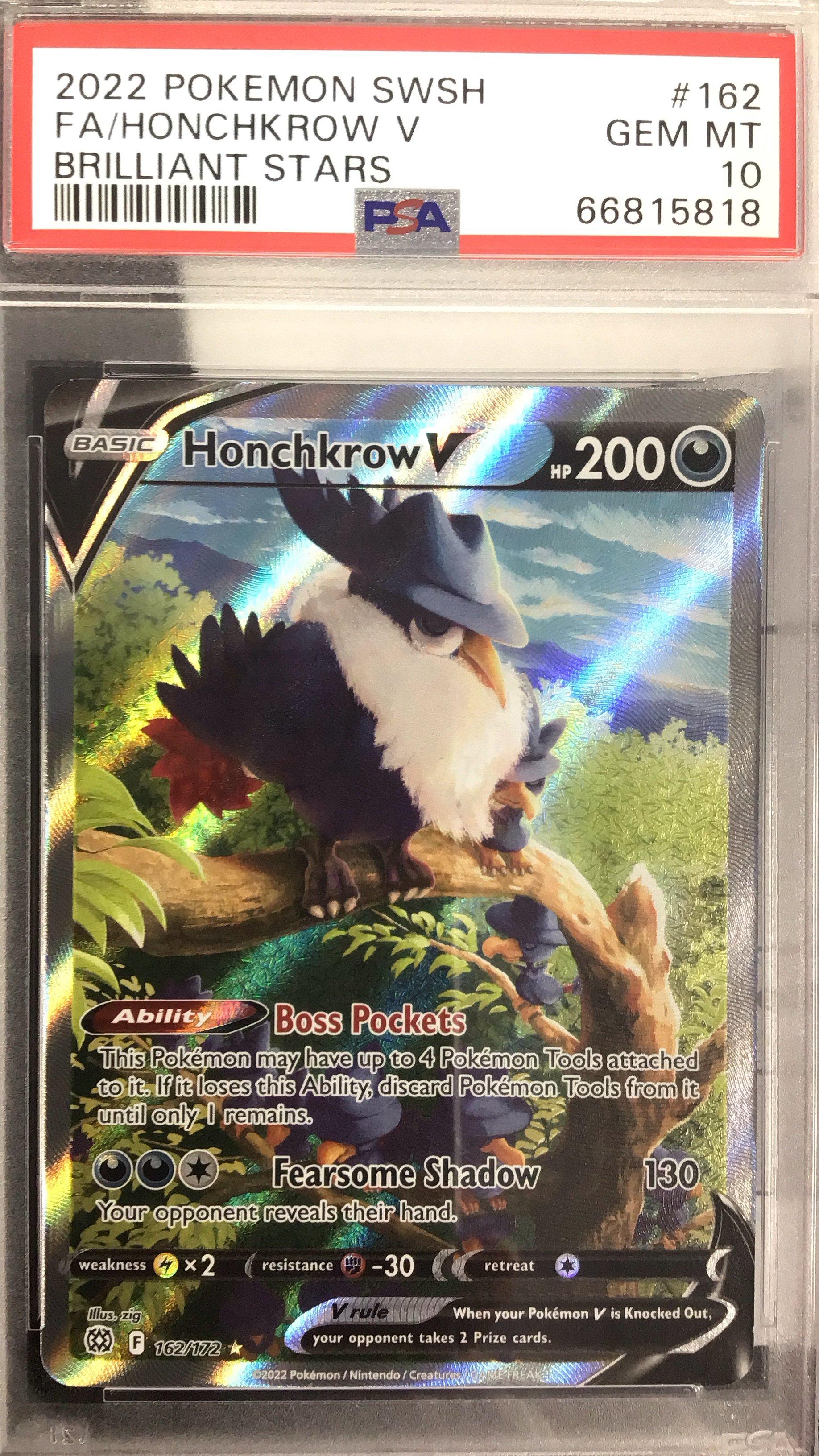 2022 Pokemon Sword & Shield Brilliant Stars 162 Full Art/honchkrow
