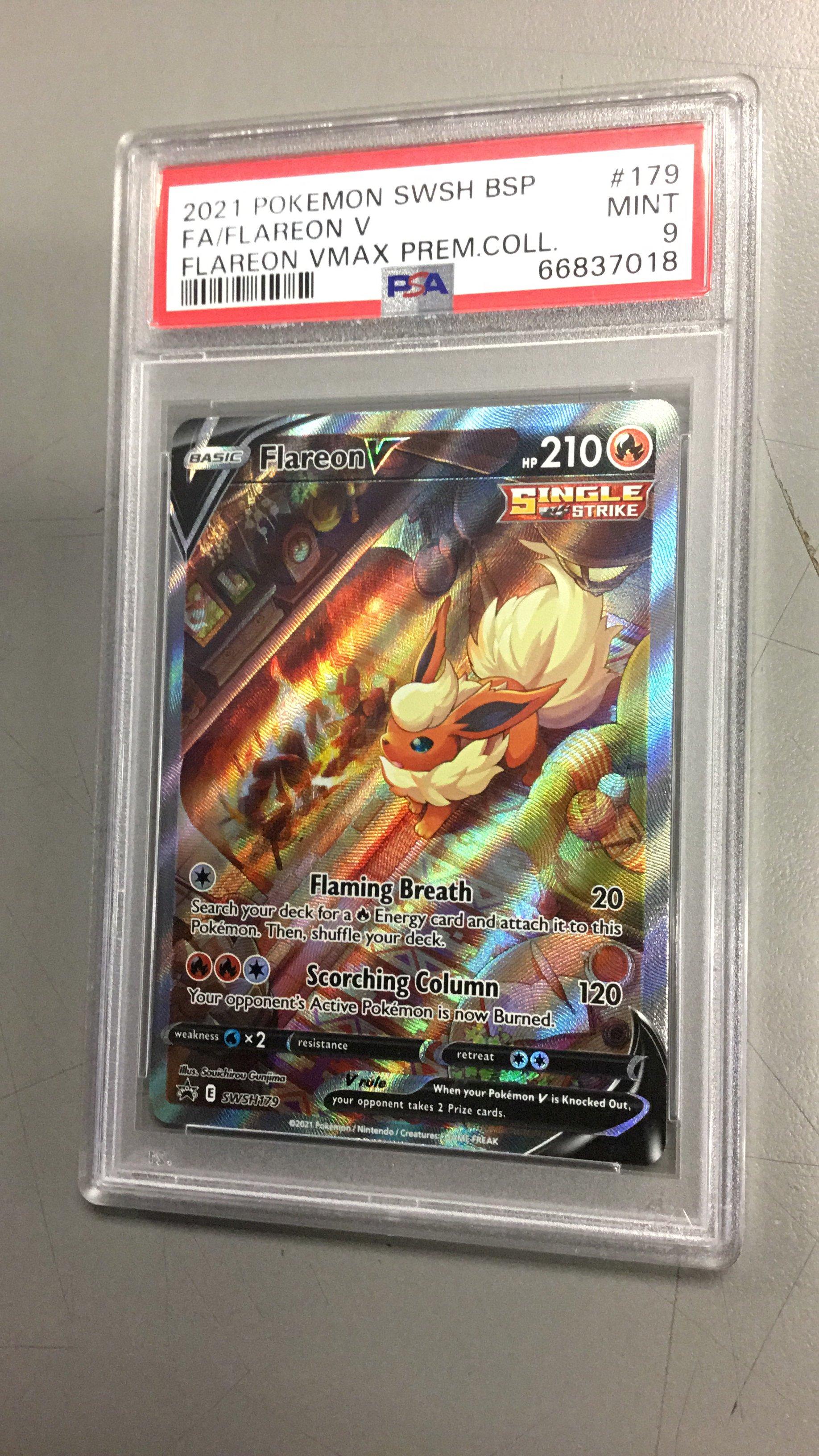 2021 Pokemon Swsh Black Star Promo 179 Full Art/flareon V Flareon
