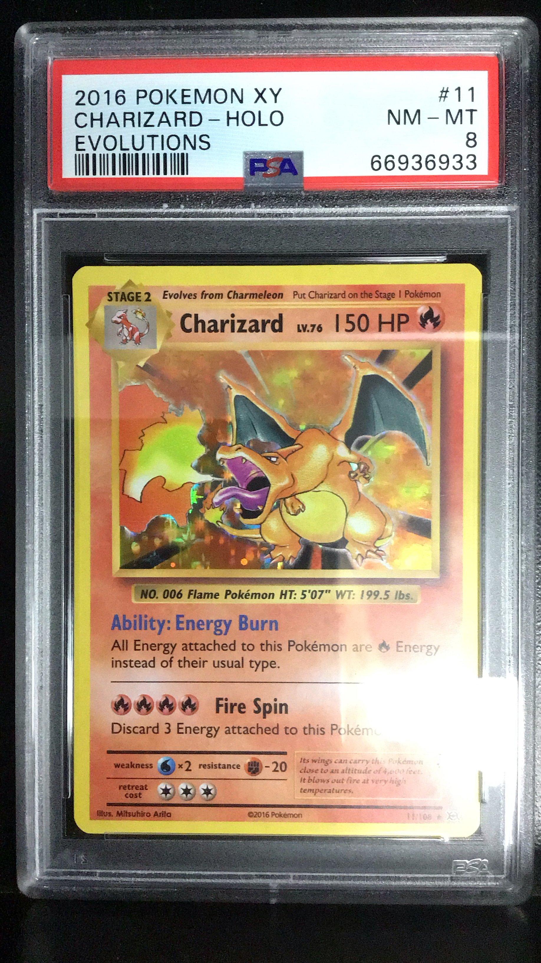 2016 Pokemon Xy Evolutions 11 Charizard-holo PSA 8 Graded Card