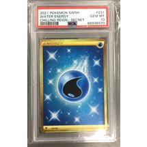 2021 Pokemon Sword & Shield Chilling Reign 231 Water Energy Secret PSA 10