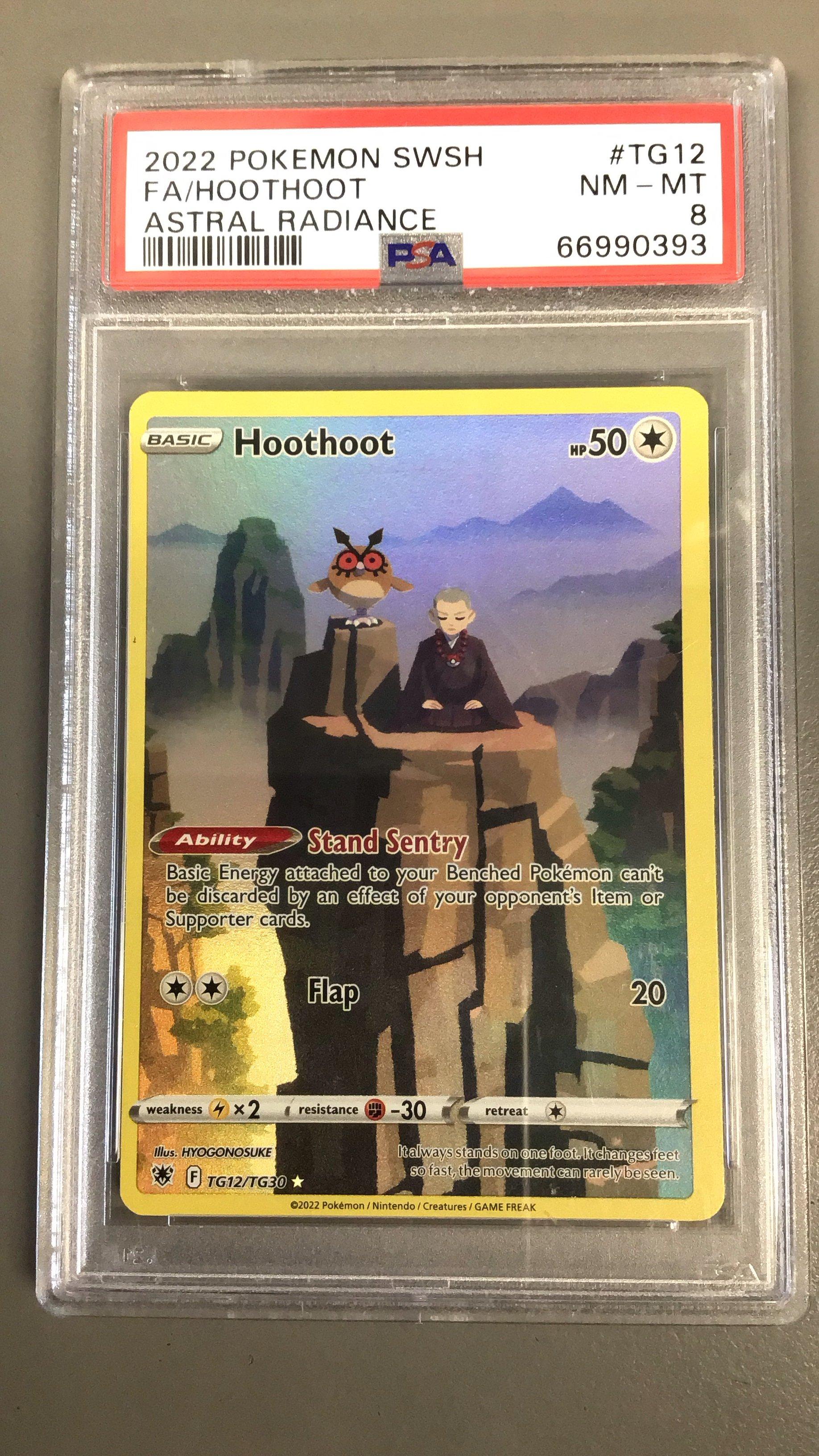 2022 Pokemon Sword & Shield Astral Radiance Tg12 Full Art/hoothoot PSA