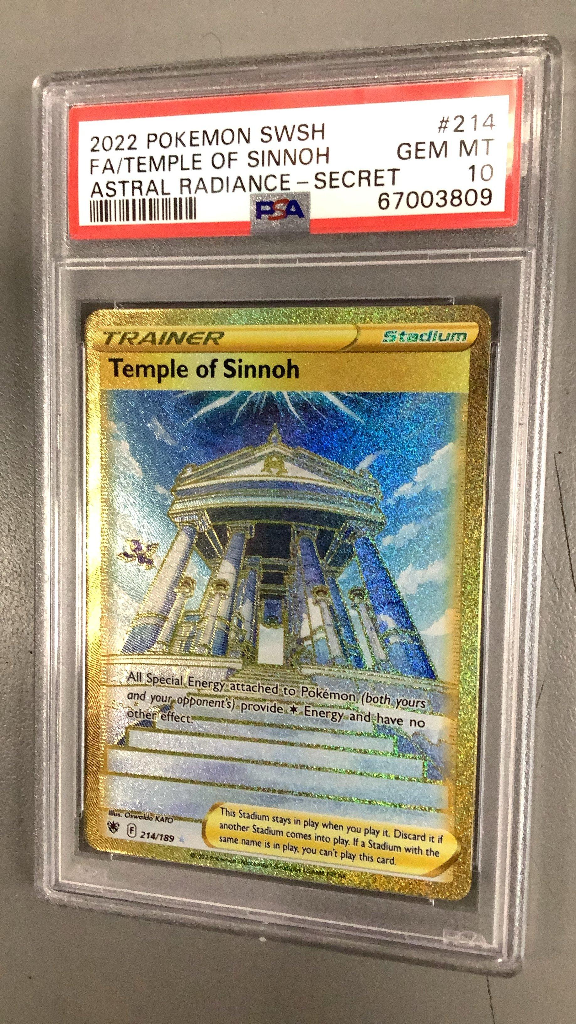 2022 Pokemon Sword & Shield Astral Radiance 214 Full Art/temple Of Sinnoh Secret PSA 10