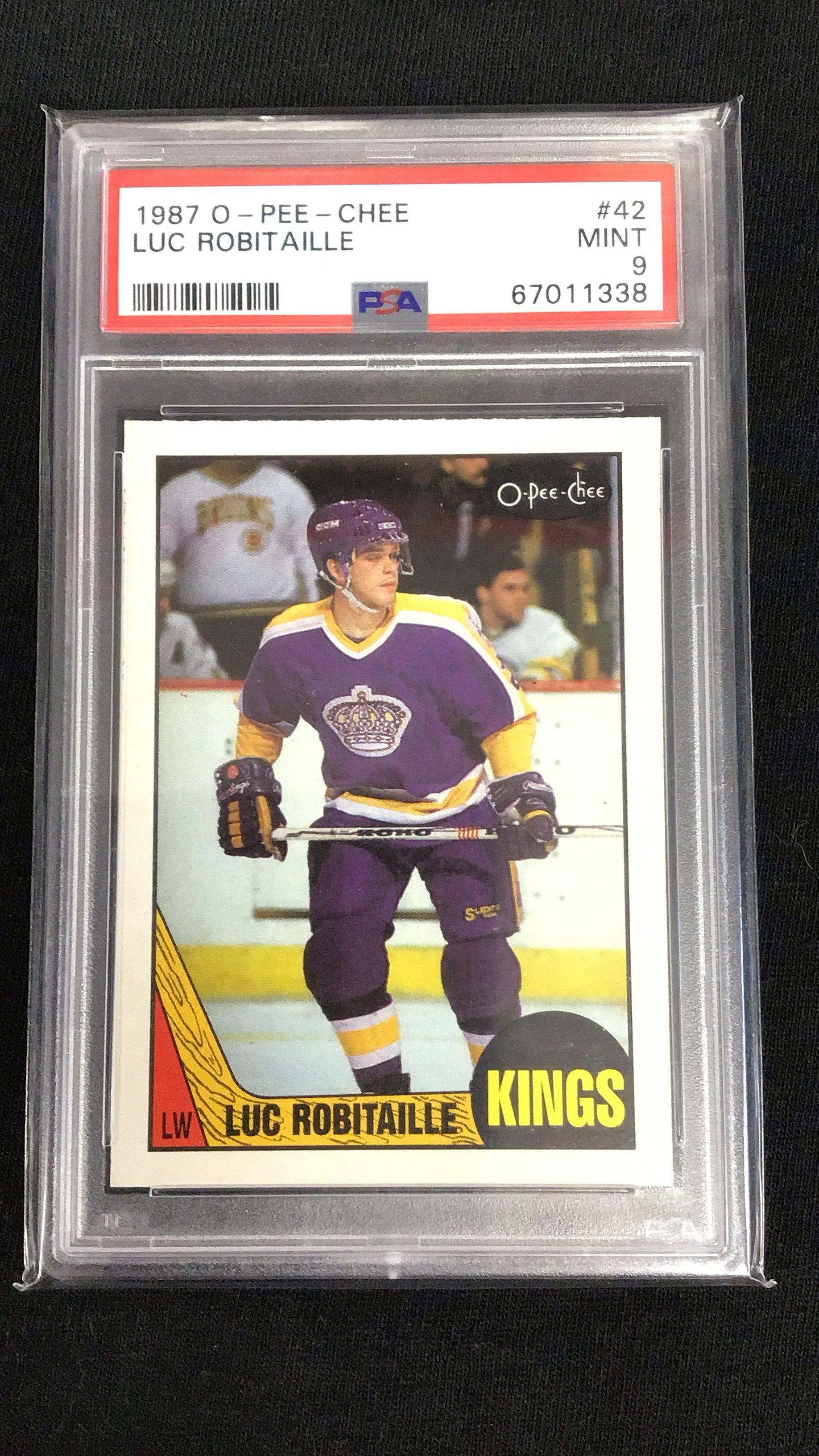 1987 O-pee-chee 42 Luc Robitaille PSA 9