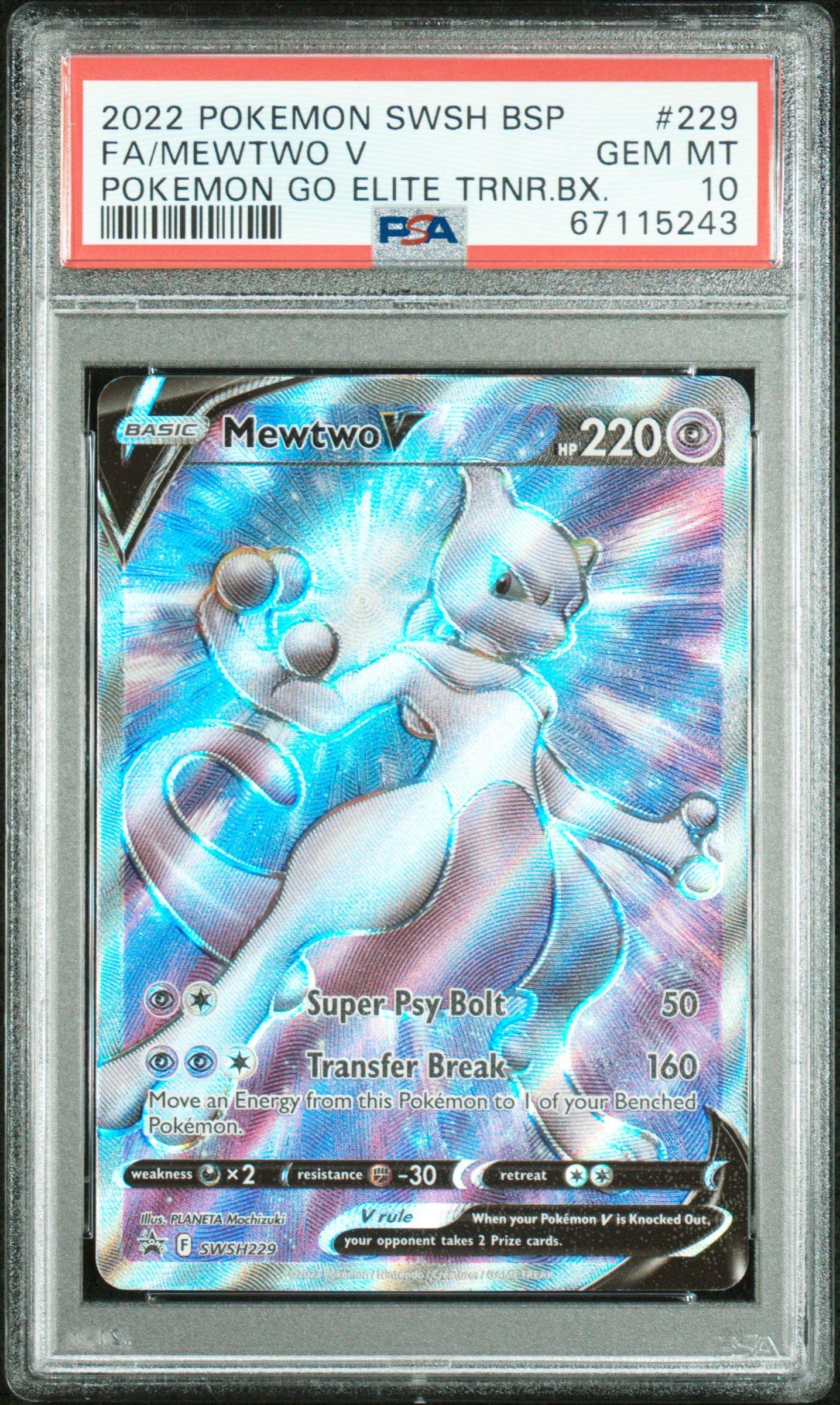 2022 Pokemon Swsh Black Star Promo 229 Full Art/mewtwo V Pokemon