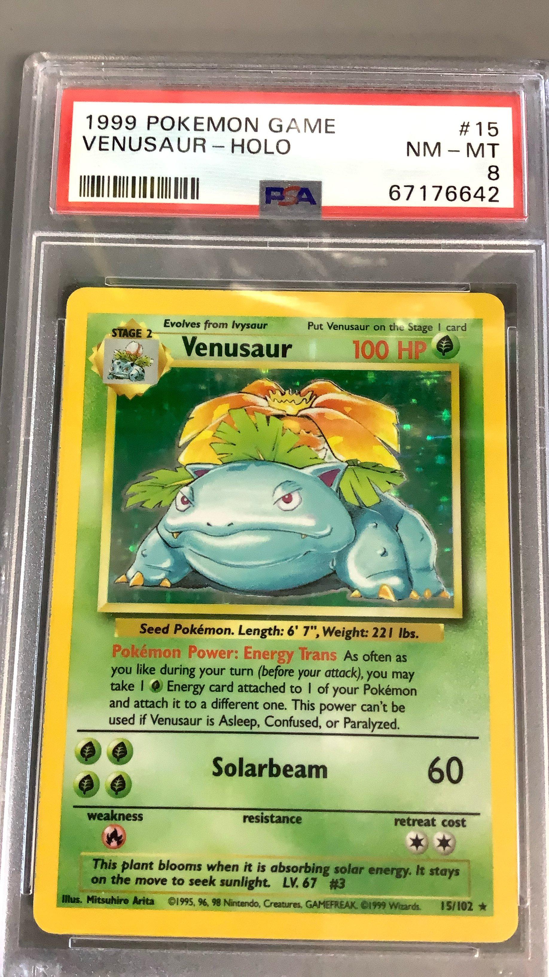 1999 Pokemon Game 15 Venusaur-holo PSA 8 Graded Card | GameStop