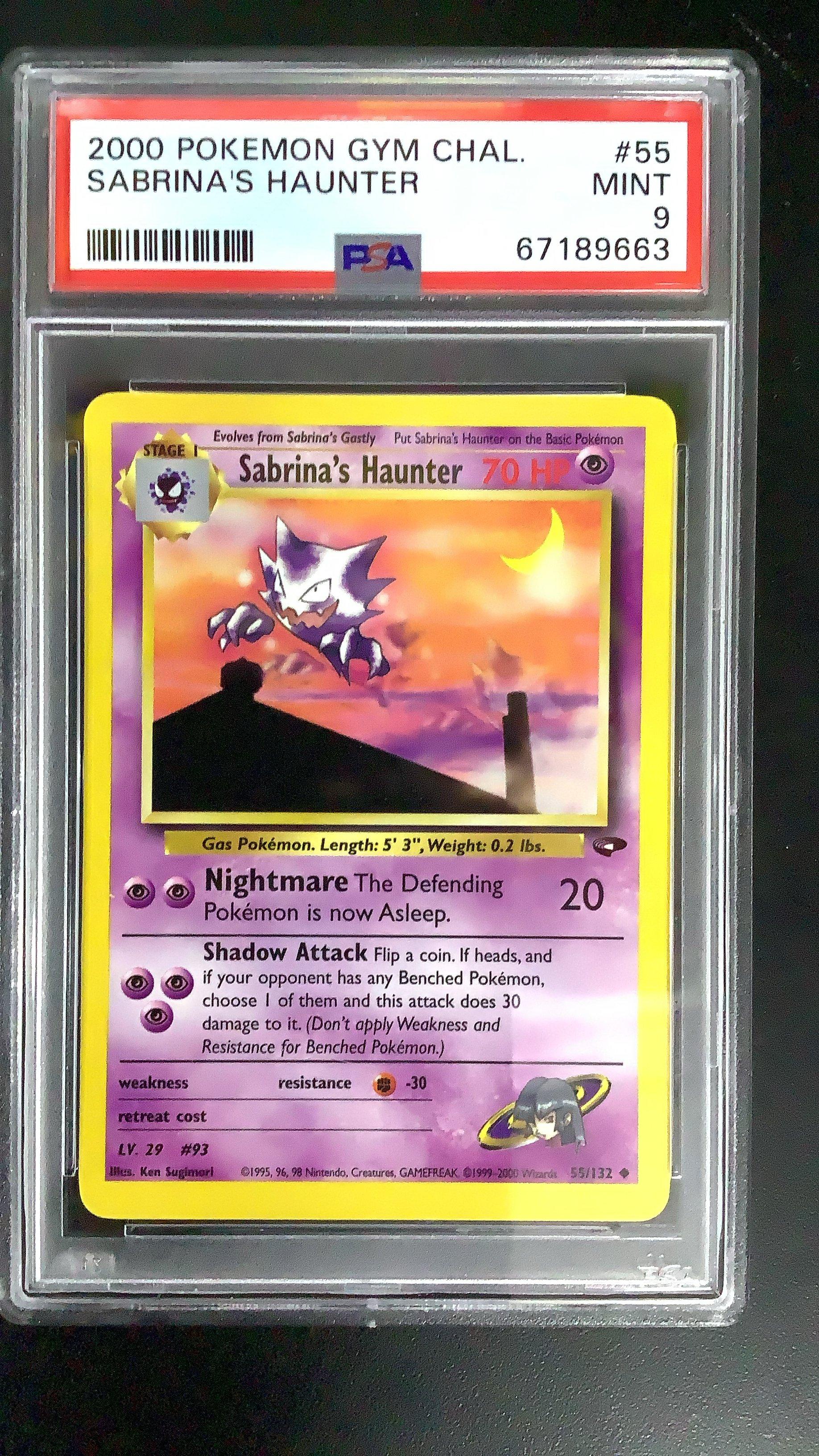 2000 Pokemon Gym Challenge 55 Sabrina's Haunter PSA 9
