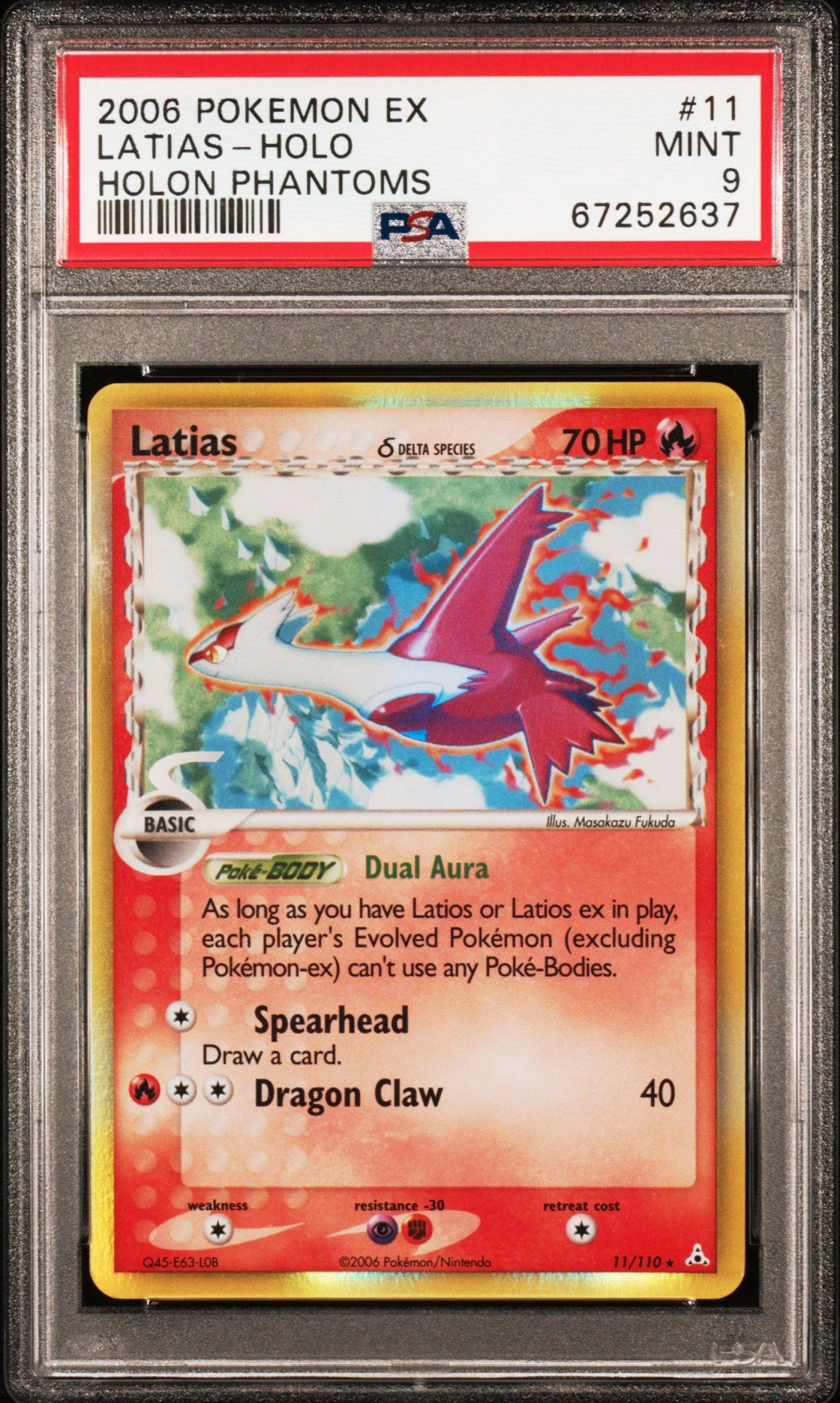 2006 Pokemon Ex Holon Phantoms 11 Latias-holo PSA 9