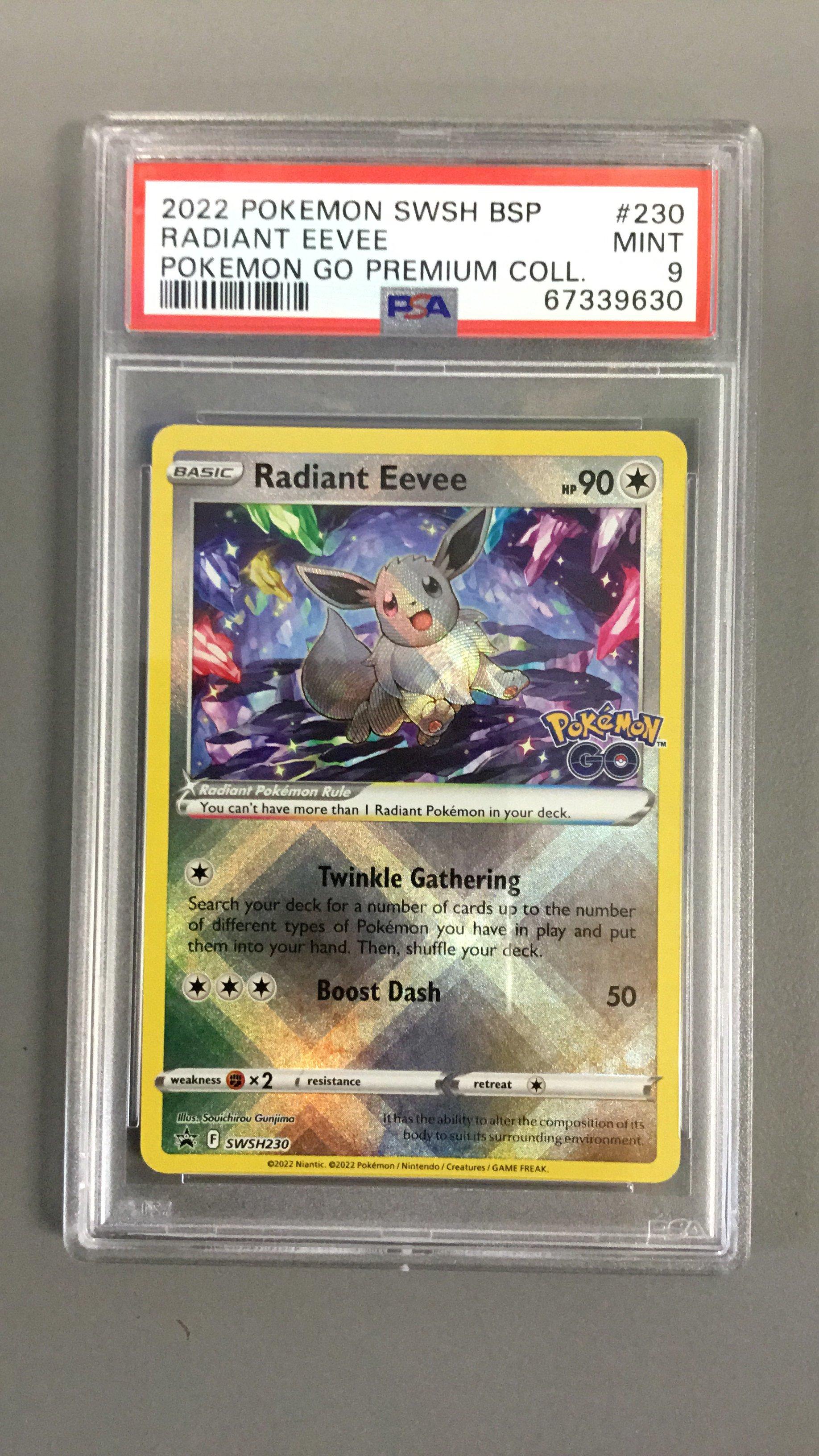 2022 Pokemon Swsh Black Star Promo 230 Radiant Eevee Pokemon Go Premium ...