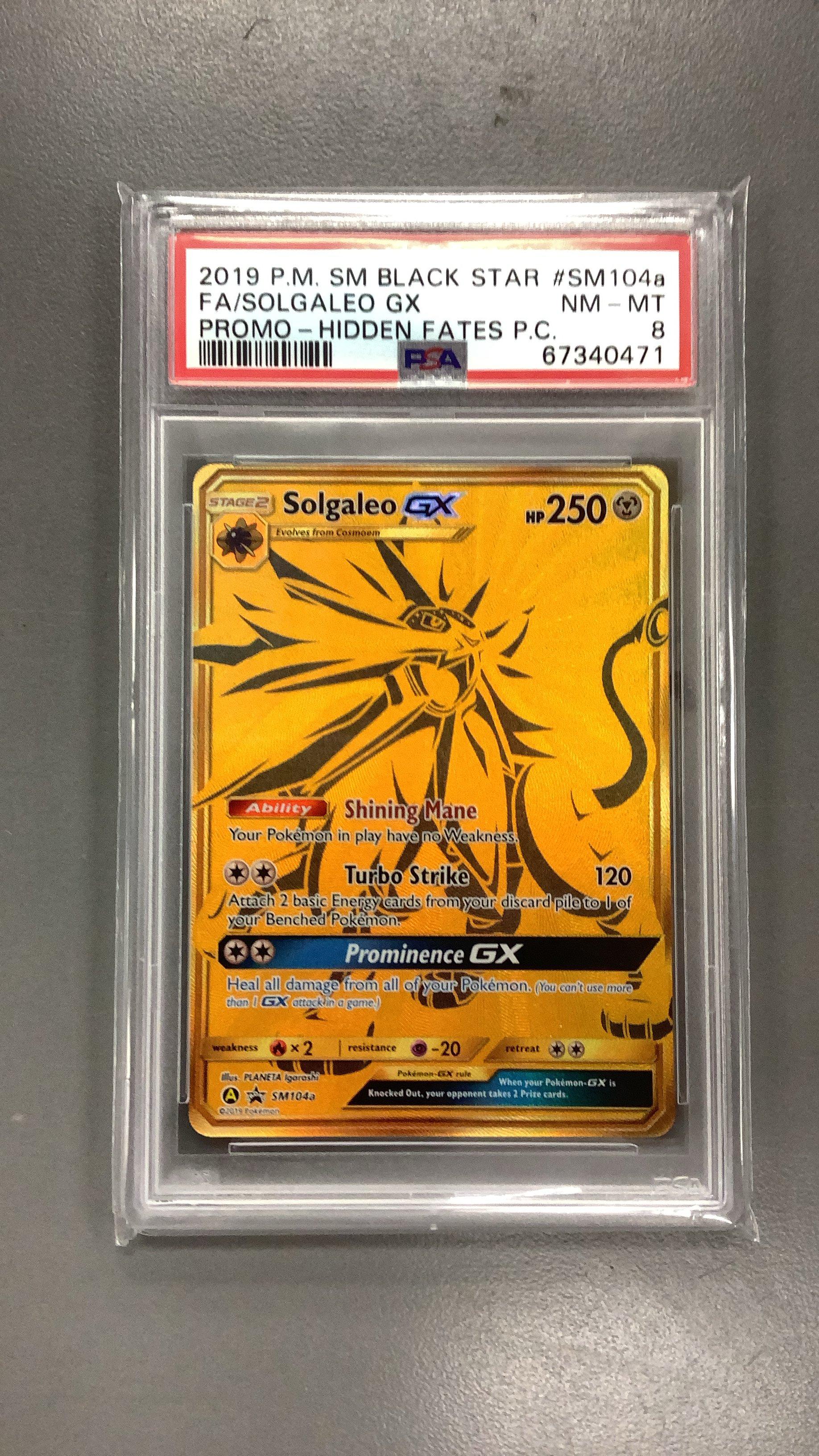 2019 Pokemon Sm Black Star Promo Sm104a Full Art/solgaleo Gx