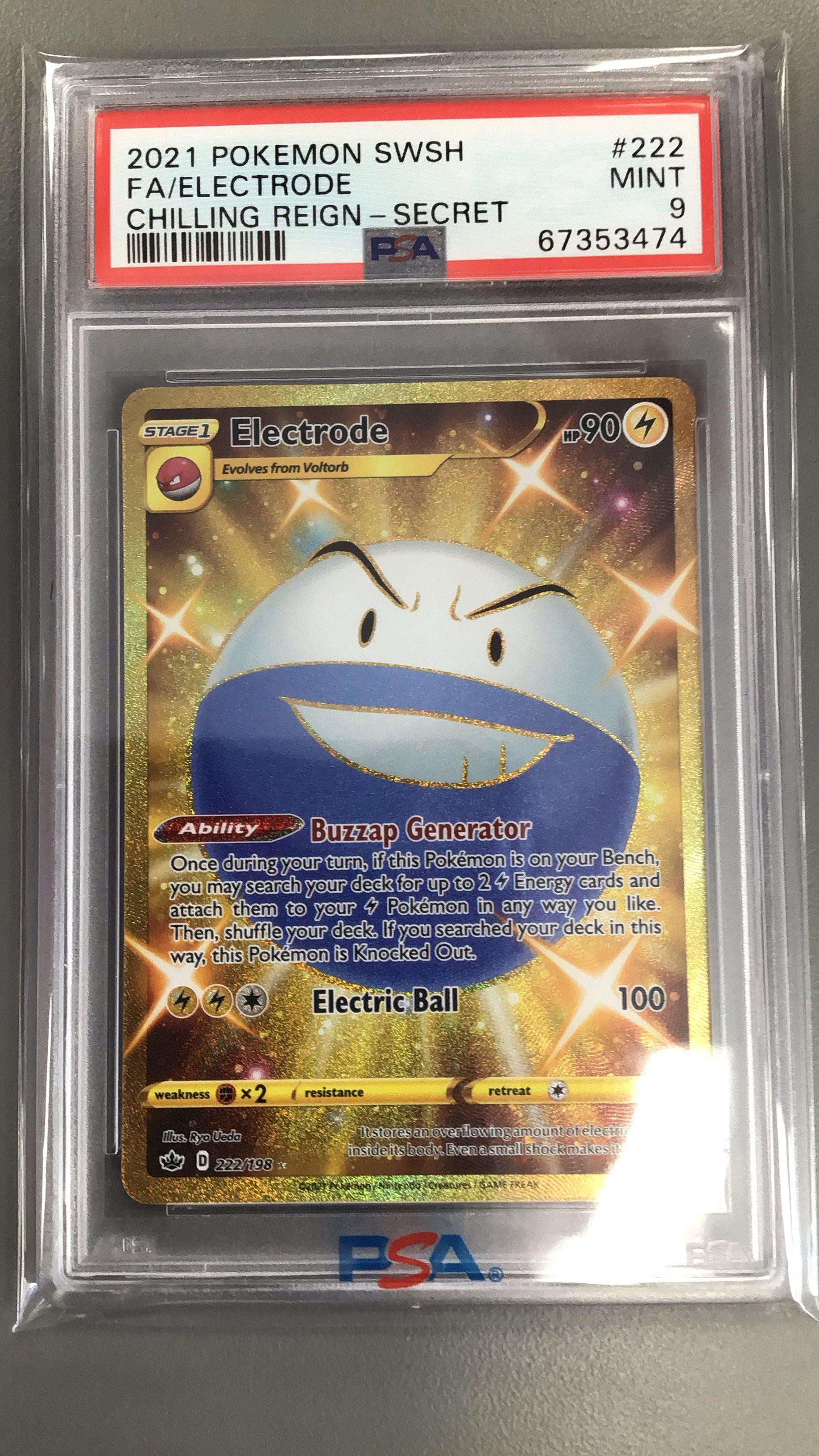 2021 Pokemon Sword & Shield Chilling Reign 222 Full Art/electrode Secret PSA