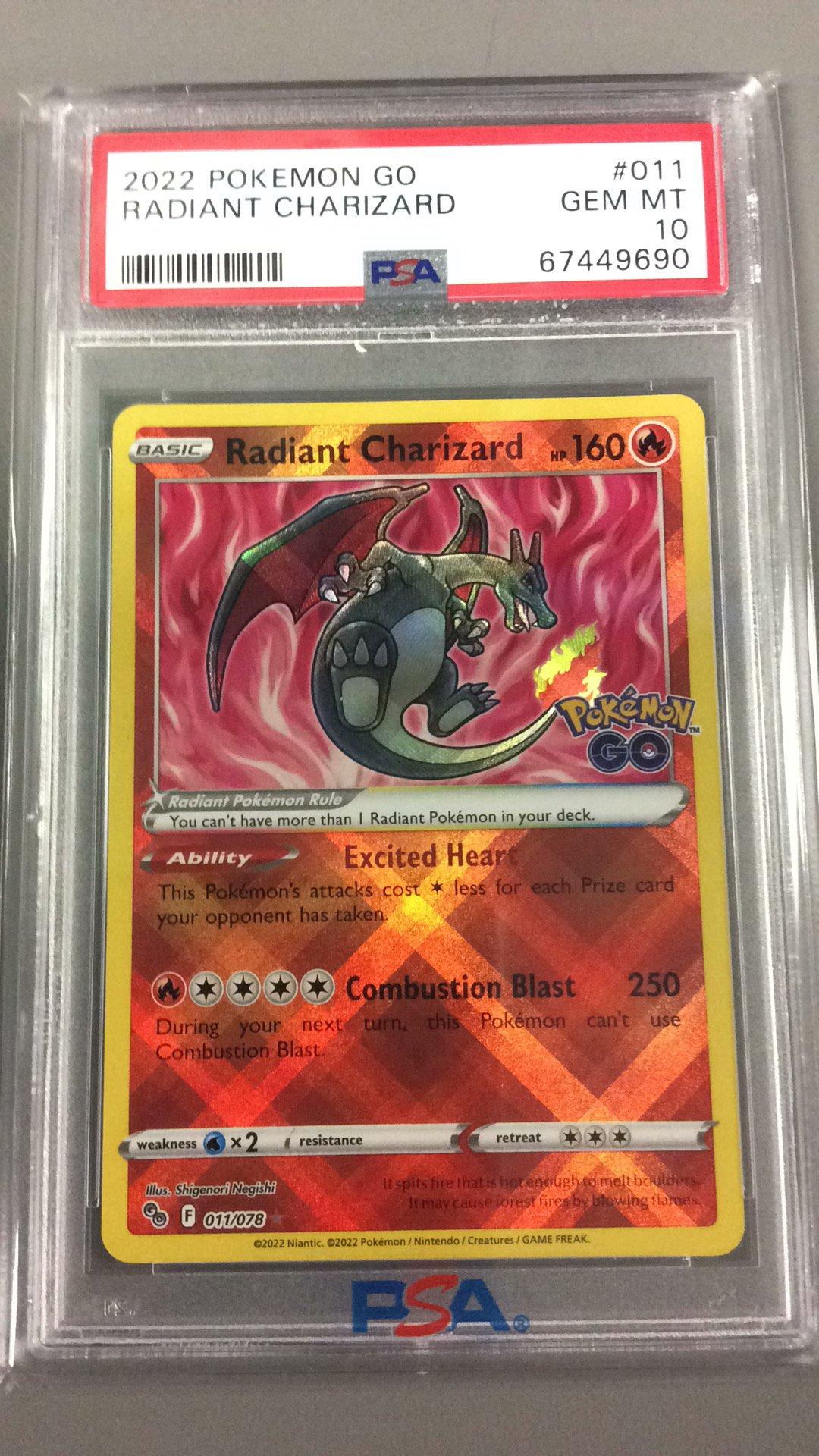 2022 Pokemon Go 011 Radiant Charizard PSA 10 Graded Card | GameStop