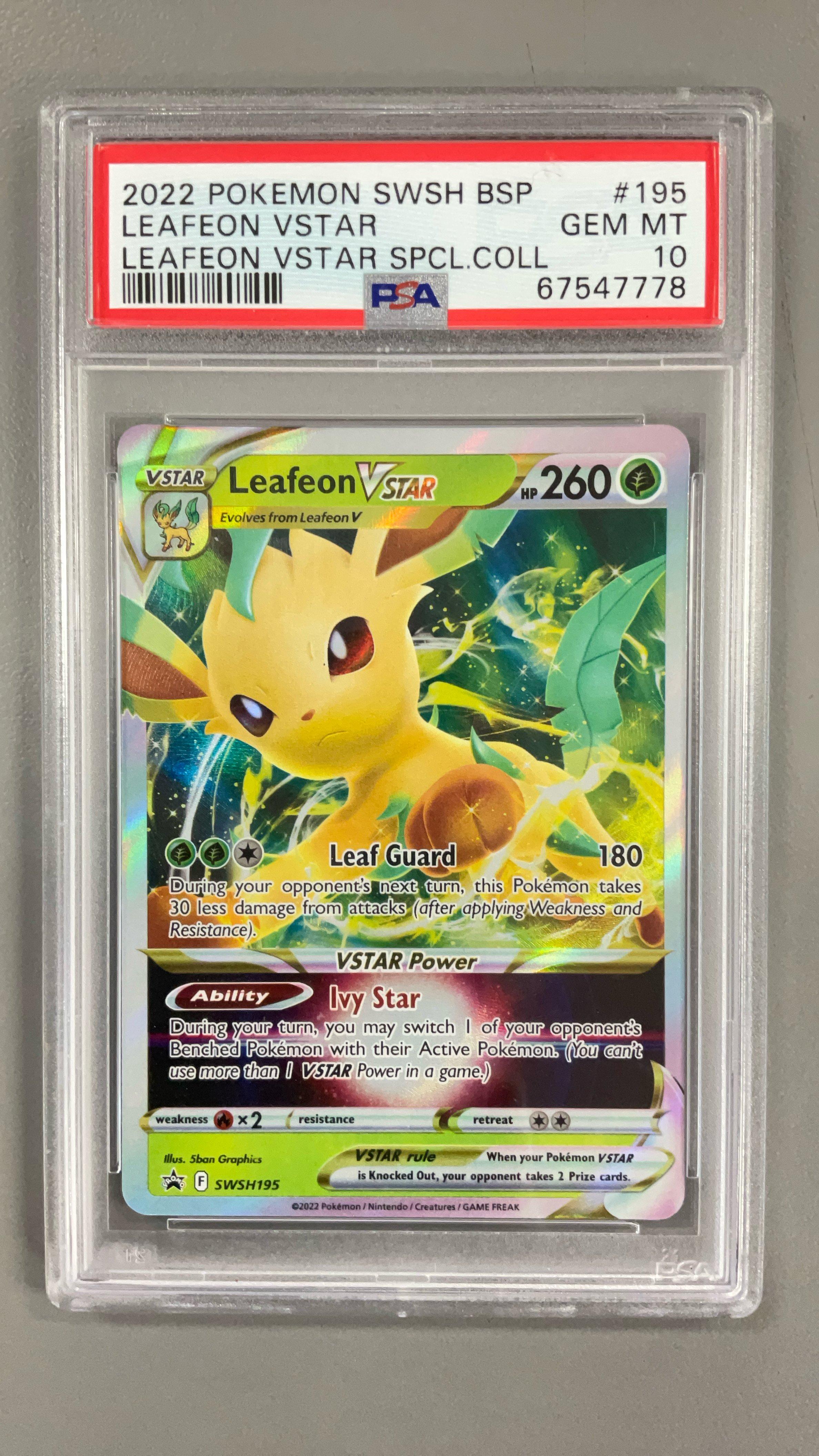 2022 Pokemon Swsh Black Star Promo 195 Leafeon Vstar Leafeon Vstar Special Collection PSA 10