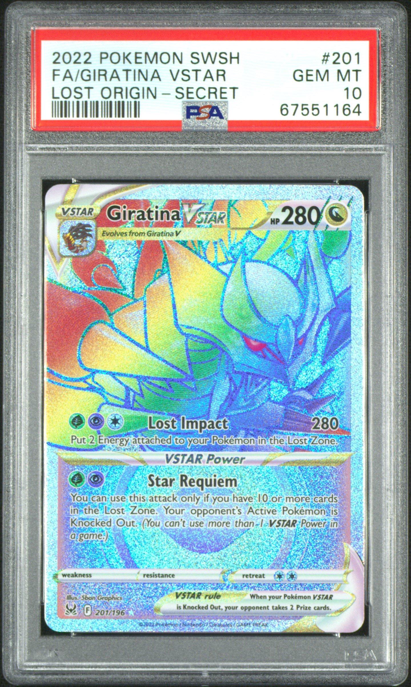 2022 Pokemon Sword & Shield Lost Origin Full Art/giratina Vstar Secret PSA