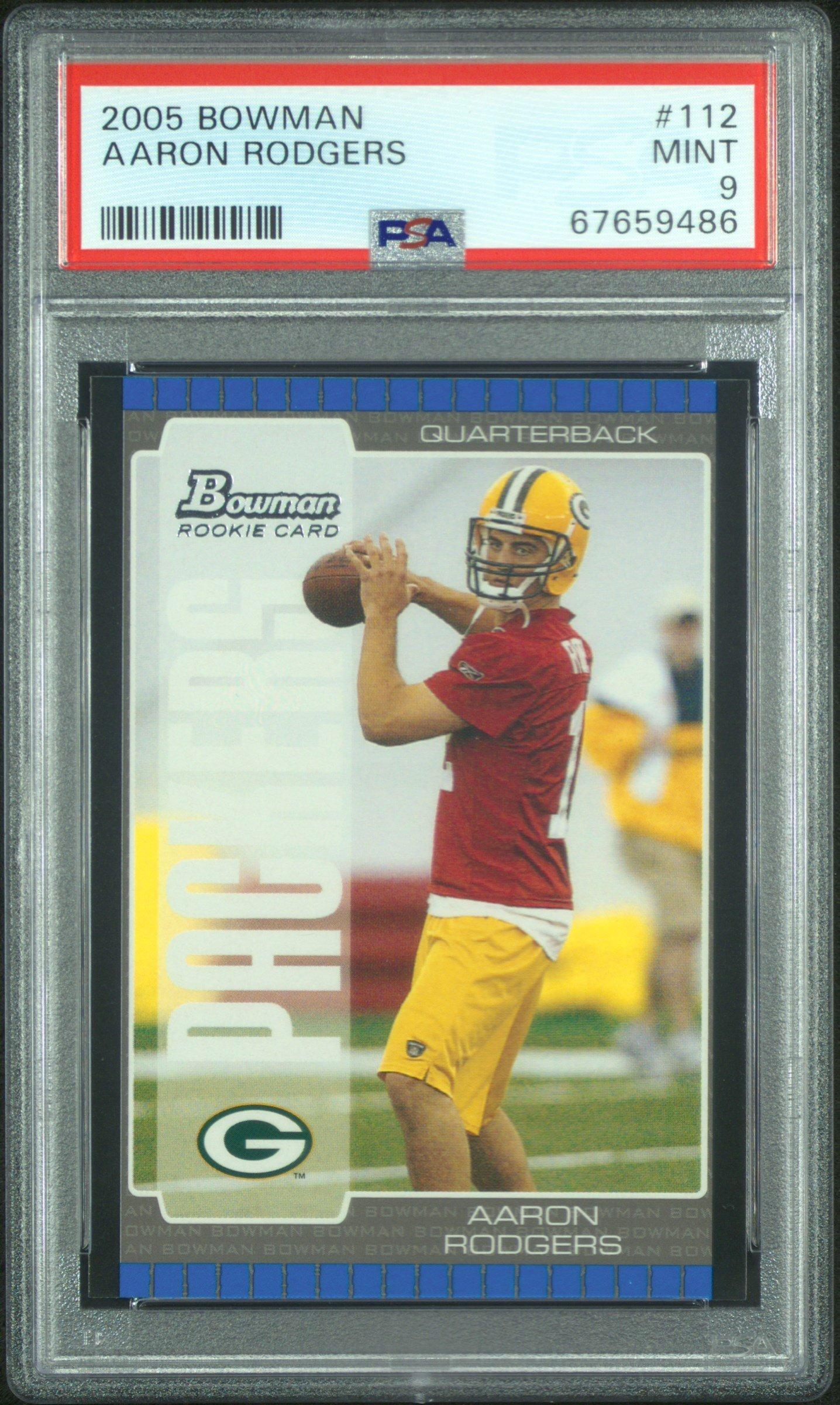 2005 Bowman 112 Aaron Rodgers PSA 9