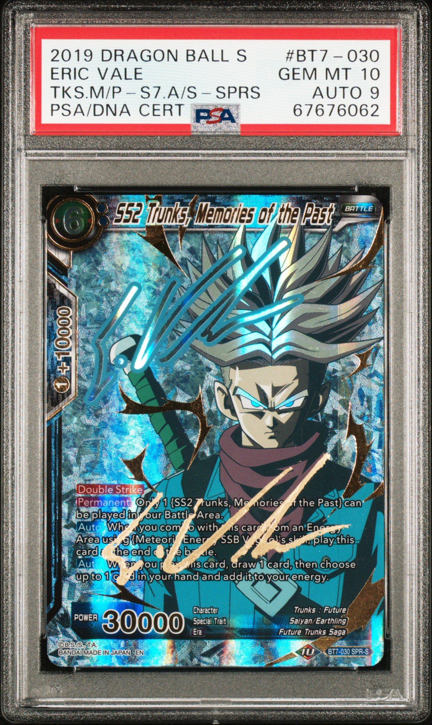 2019 Dragon Ball Super Card Game Series 7 Assault Of The Saiyans Bt7-030 Ss2 Trunks, Memories Of The Past Special Rare Signature PSA 10