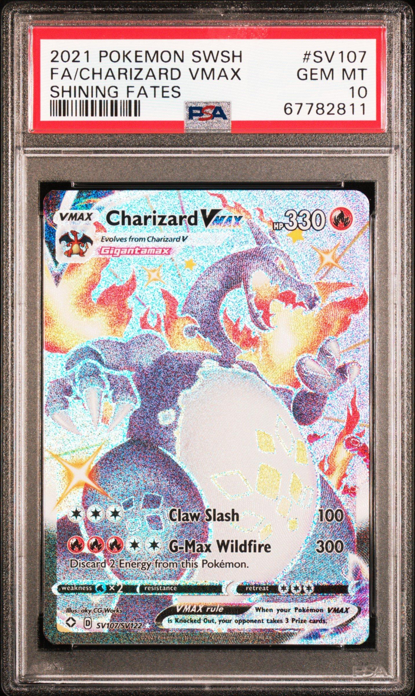 2021 Pokemon Sword & Shield Shining Fates Sv107 Full Art/charizard