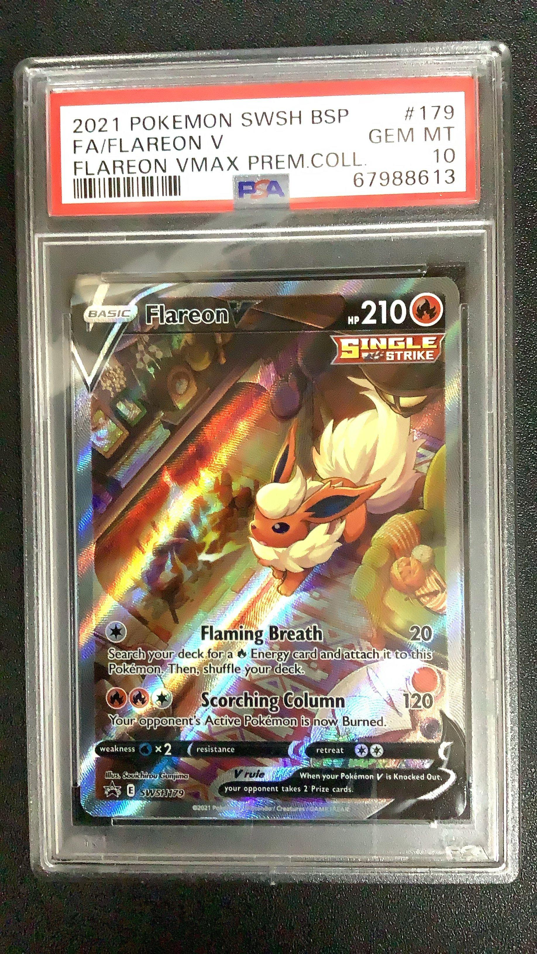 2021 Pokemon Swsh Black Star Promo 179 Full Art/flareon V Flareon