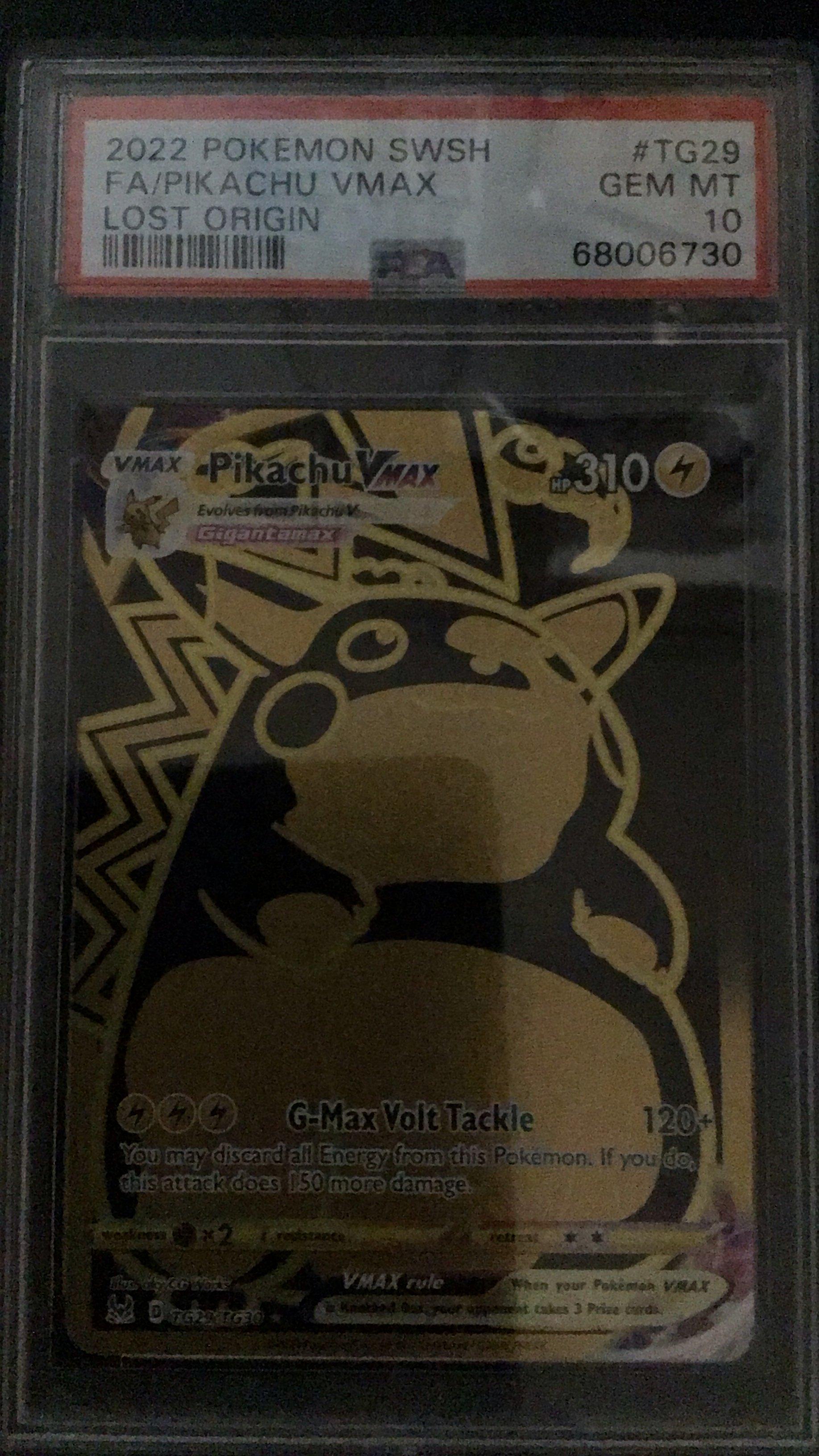 2022 POKEMON SWORD AND SHIELD LOST ORIGIN TG29 FULL ART/PIKACHU VMAX 2024 PSA 10