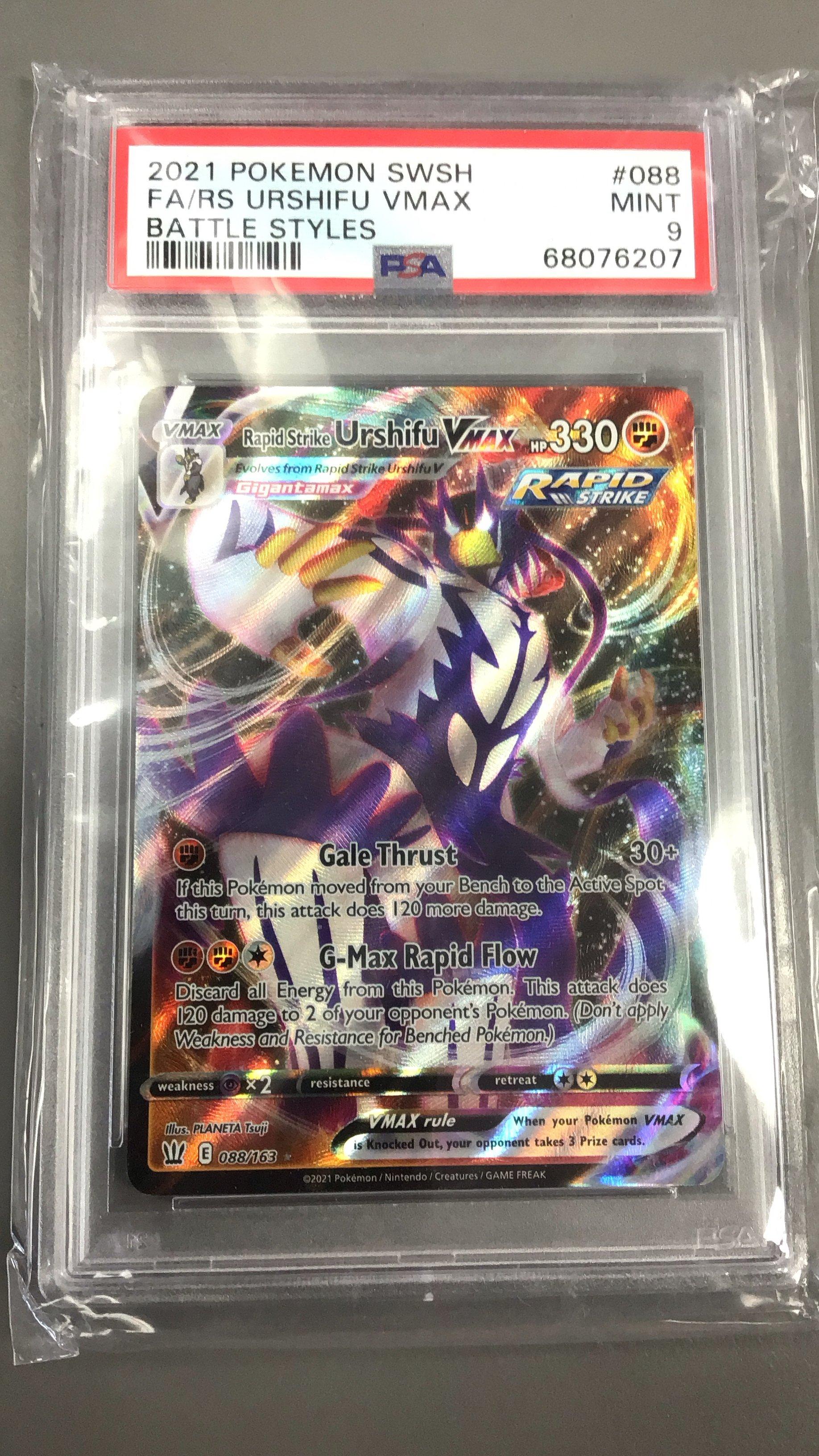 2021 Pokemon Sword & Shield Battle Styles 088 Full Art/rapid Strike Urshifu Vmax PSA