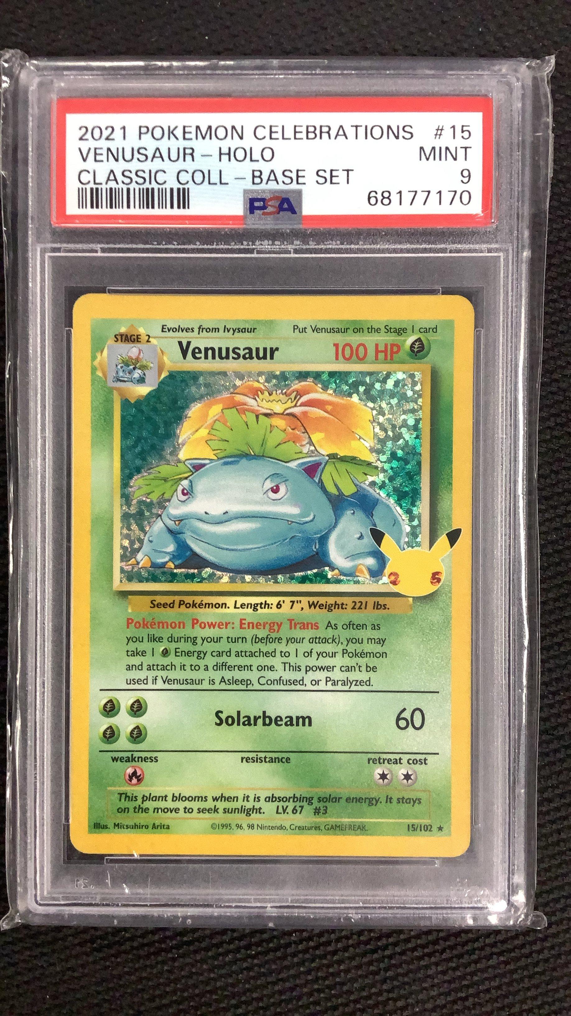 1995 venusaur pokemon card Pokemon Gold Metal Venusaur Card – Radbadgergaming main image 0
