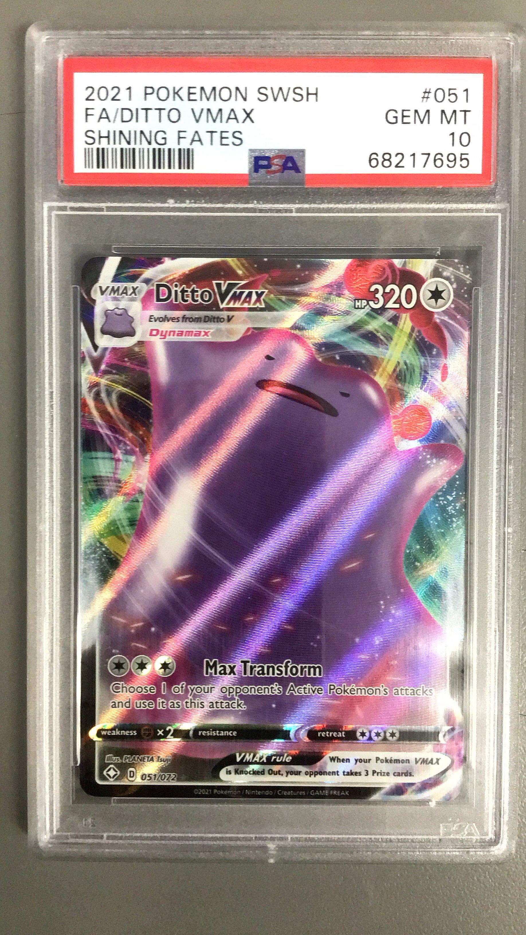 ditto vmax pokemon card Ditto VMAX 051/072 Full Art Holo Rare Pokemon Card Near Mint main image 1