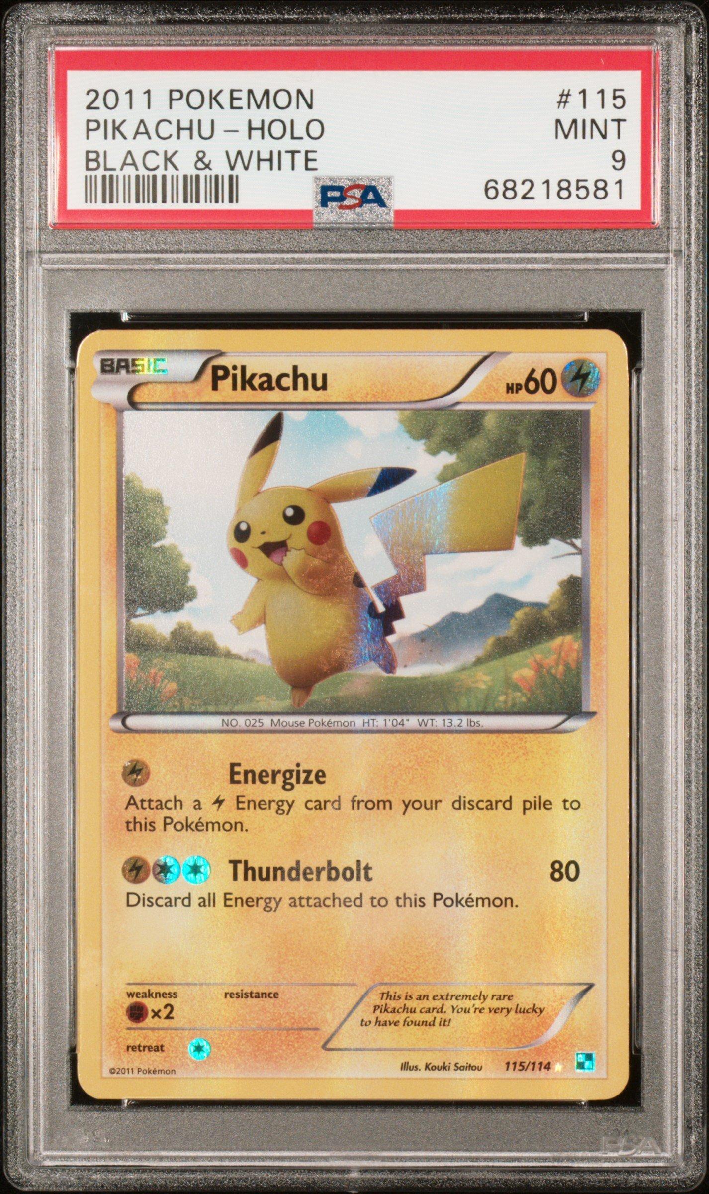 2011 Pokemon Black & White 115 Pikachu PSA 9