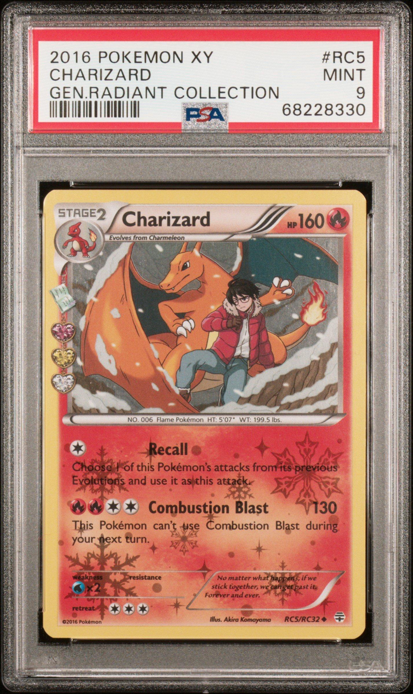 2016 Pokemon Xy Generations Radiant Collection Rc5 Charizard PSA 9