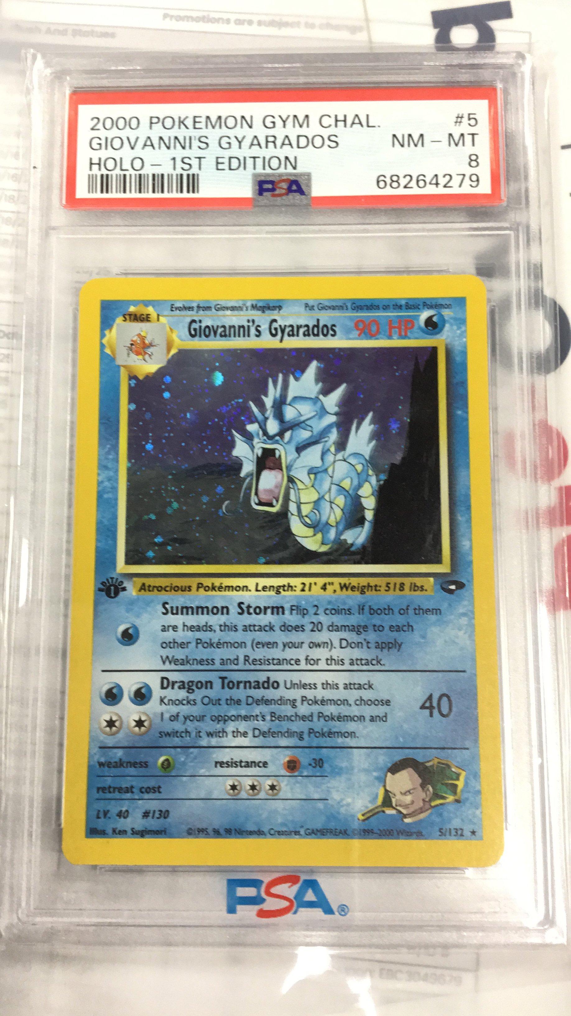 ギャロミ　カード　PSA gyaromi 2000 Pokemon Gym Challenge 5 Giovanni's Gyarados Holo-1st Edition