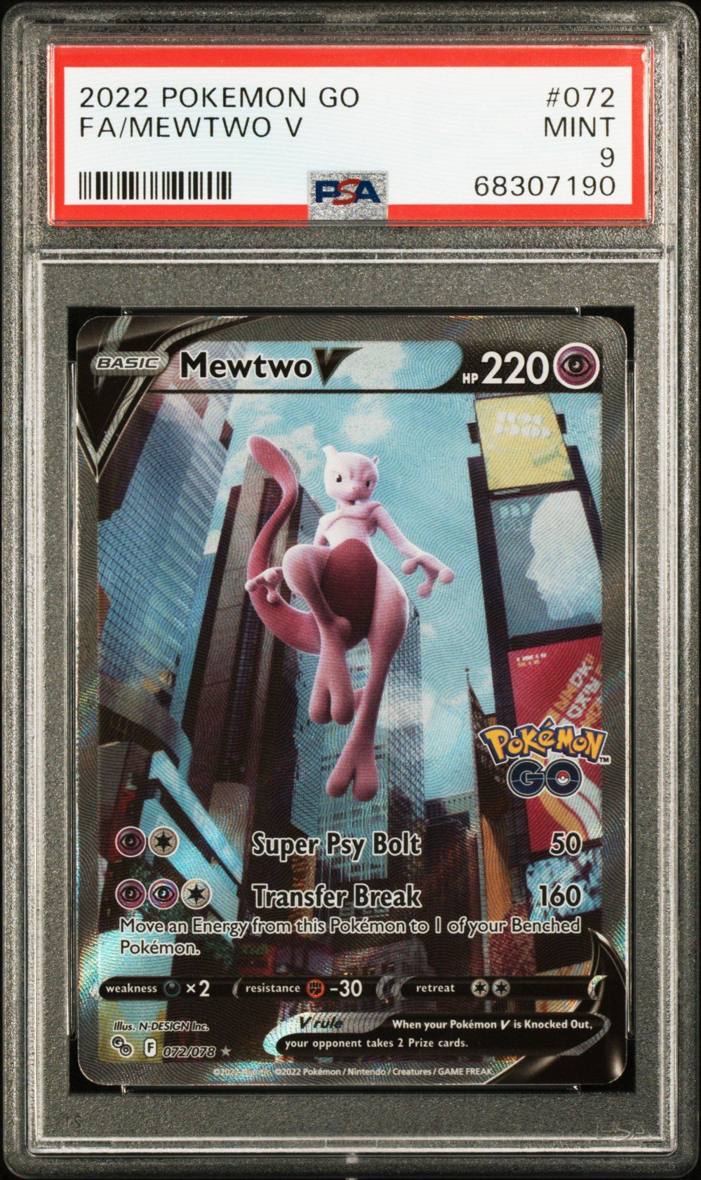2022 Pokemon Go 072 Full Art/mewtwo V PSA 9 Graded Card | GameStop