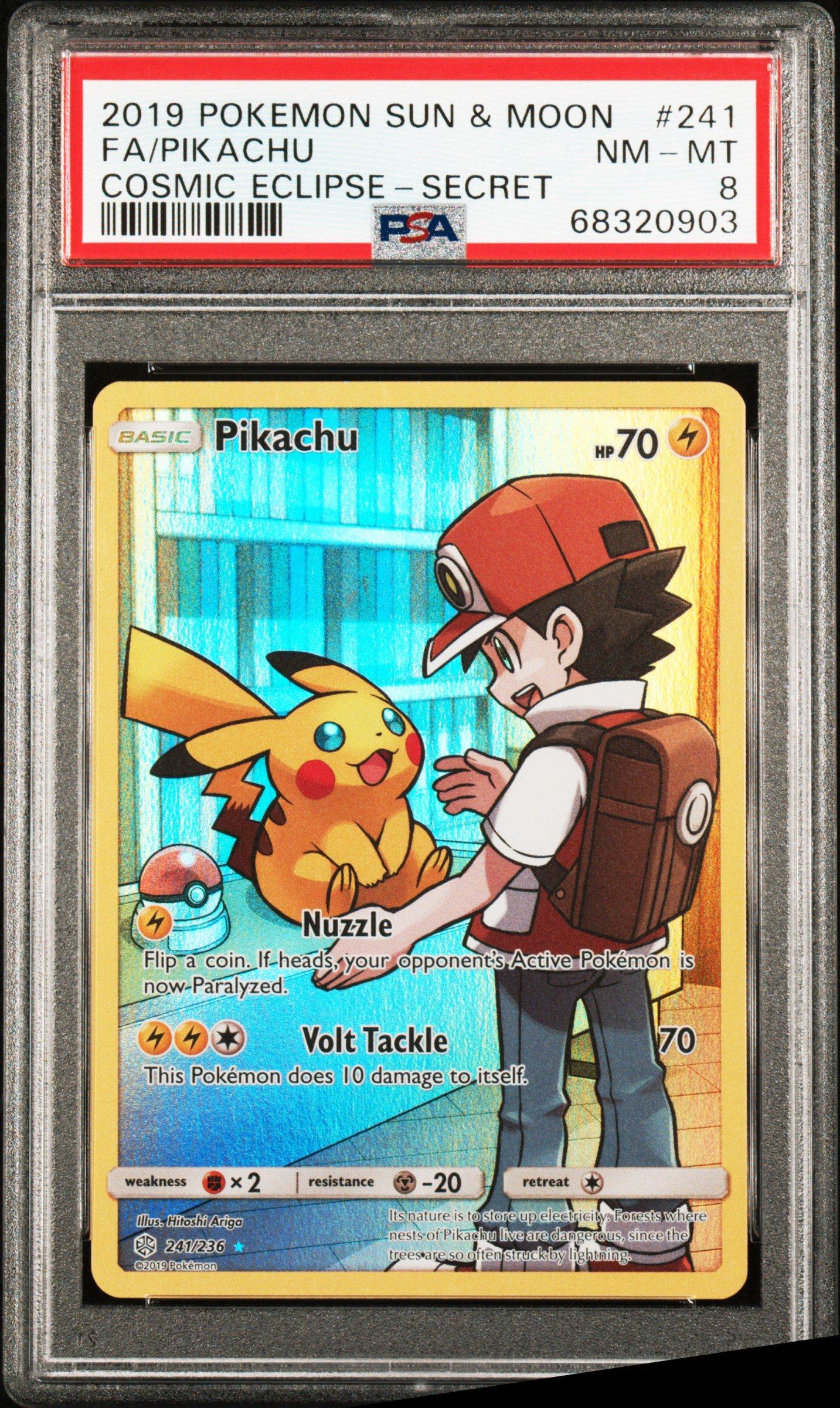 2019 Pokemon Sun & Moon Cosmic Eclipse 241 Full Art/pikachu Secret