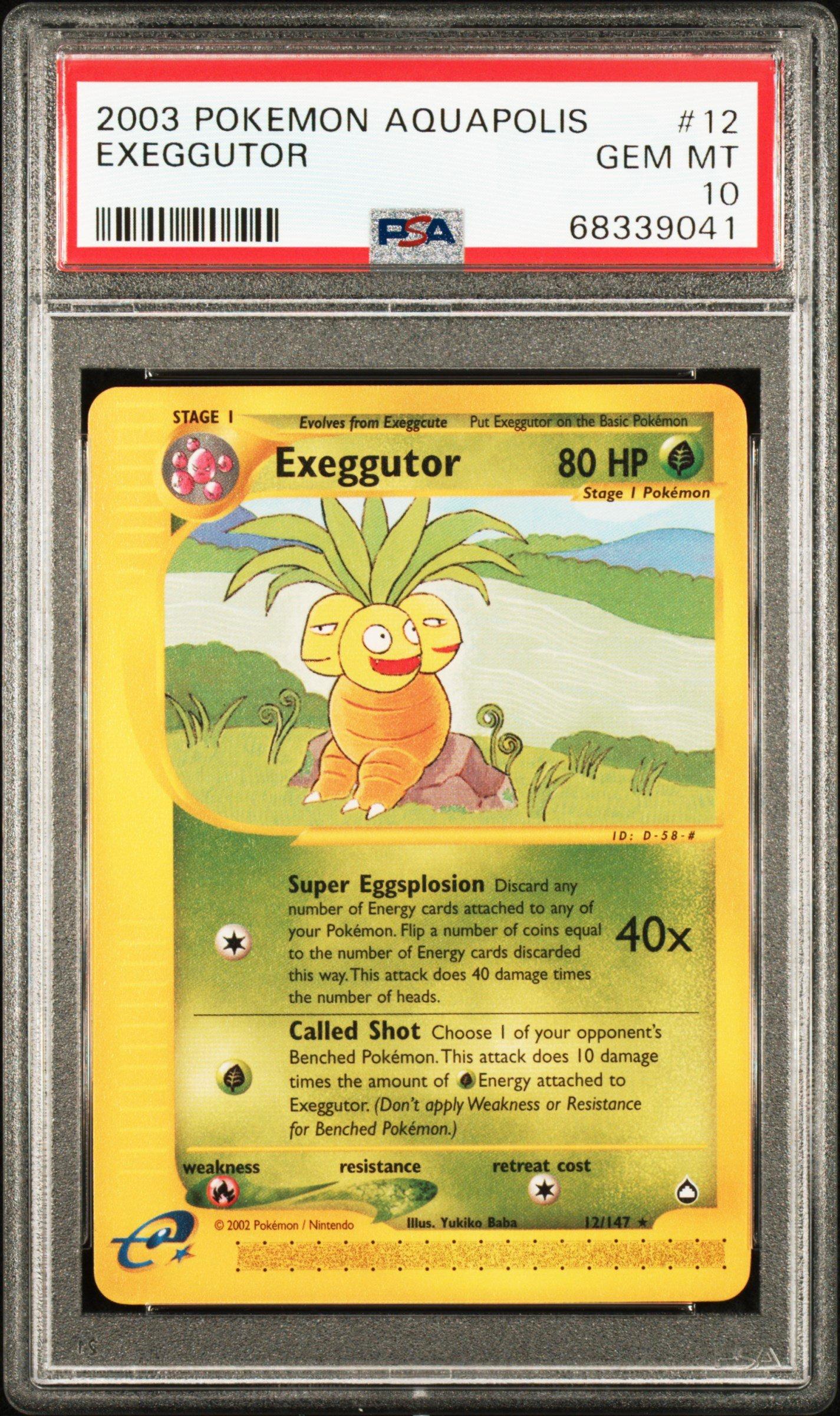 2003 Pokemon Aquapolis 12 Exeggutor PSA 10