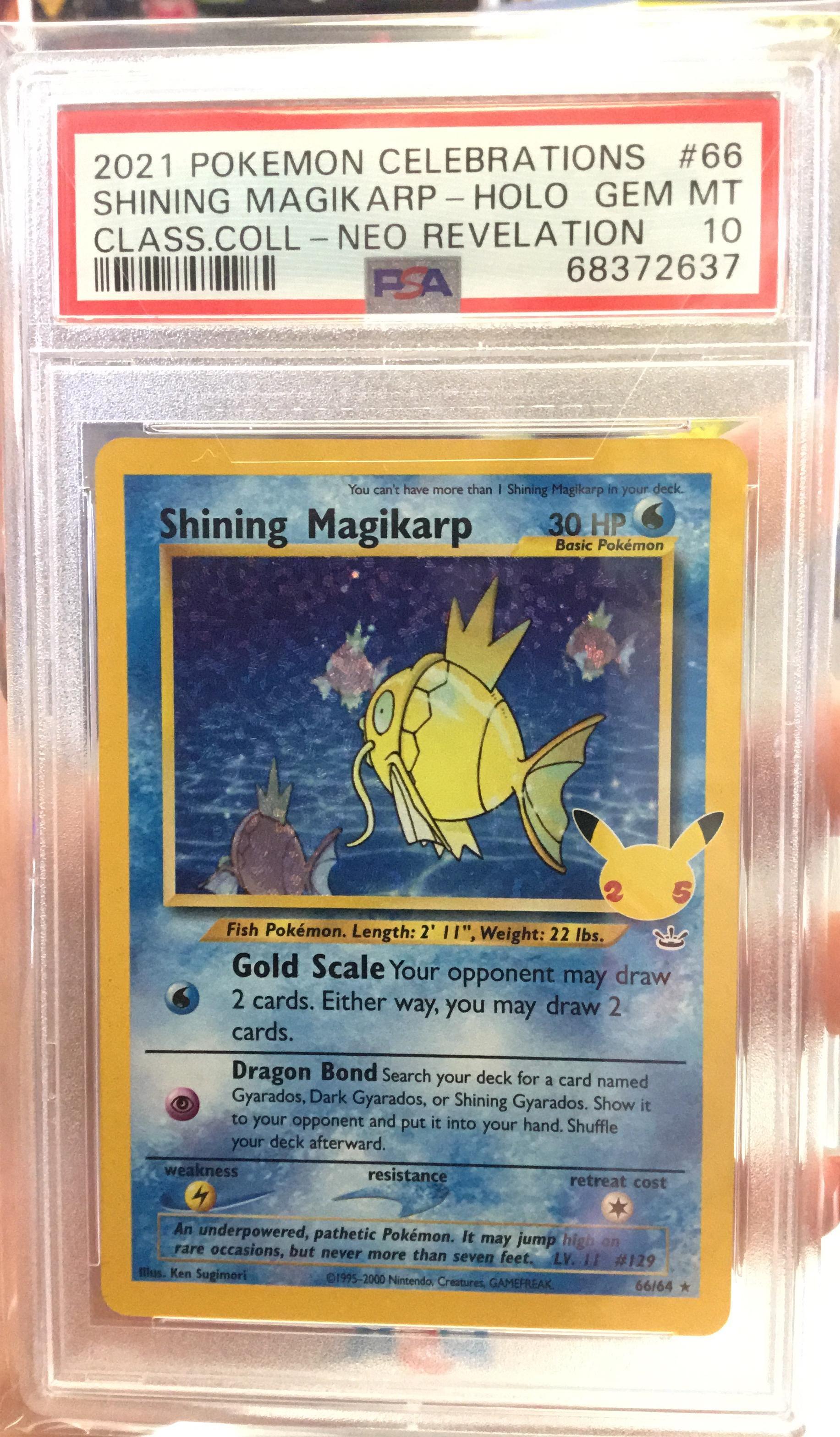 2021 Pokemon Celebrations Classic Collection 66 Shining Magikarp-holo ...