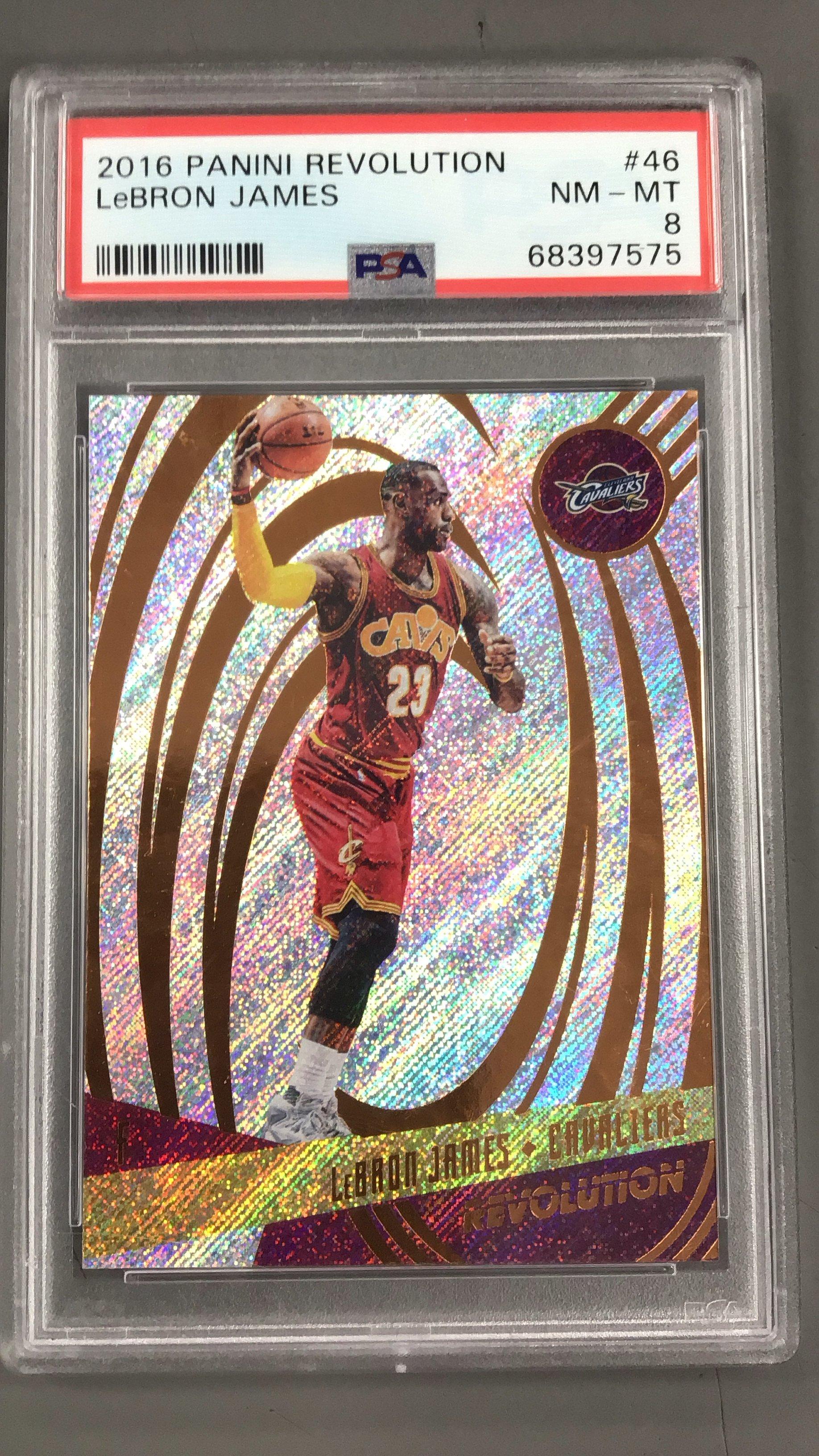 2016 Panini Revolution 46 Lebron James PSA 8