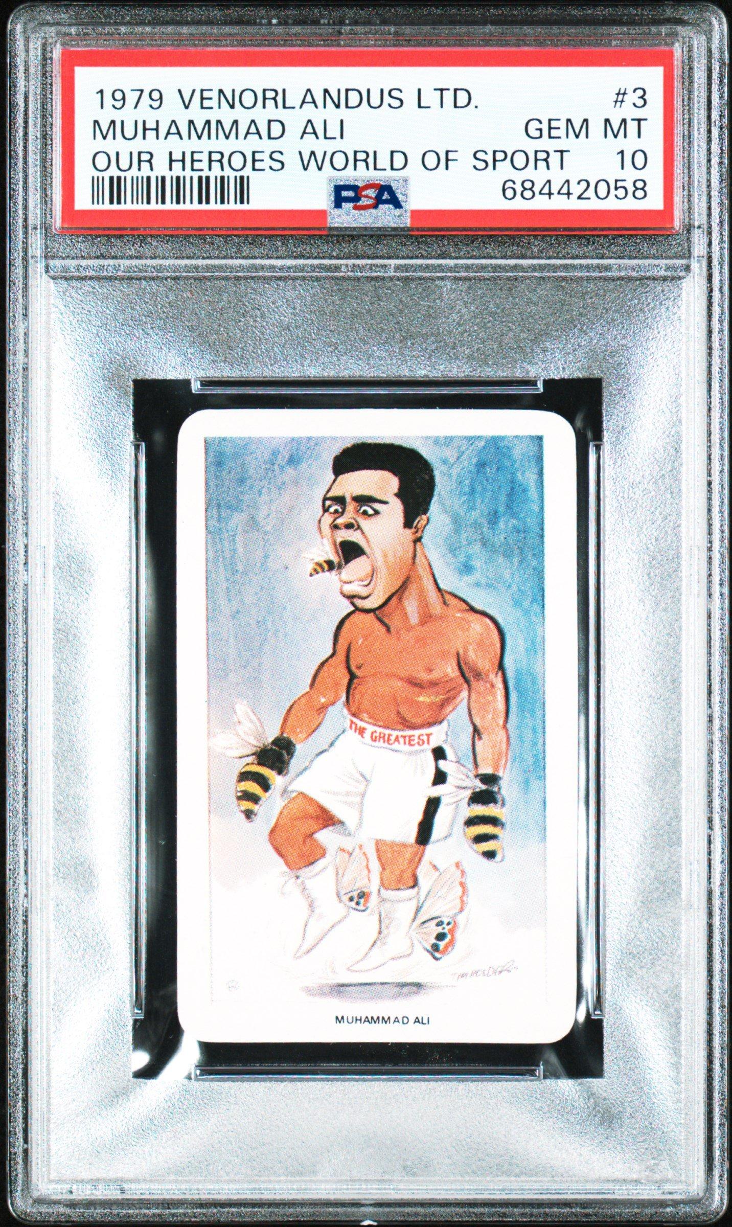 1979 Venorlandus Ltd. Our Heroes World Of Sport 3 Muhammad Ali PSA 10