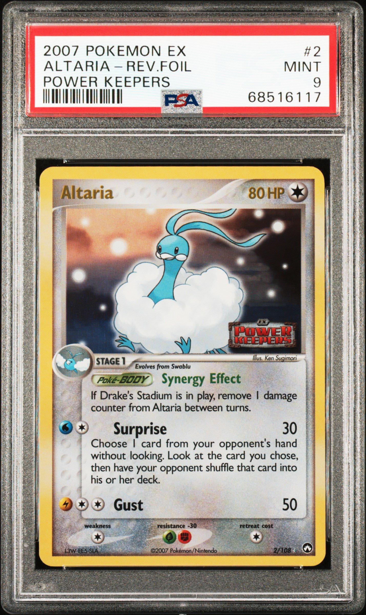 2007 Pokemon Ex Power Keepers 2 Altaria-reverse Foil PSA 9