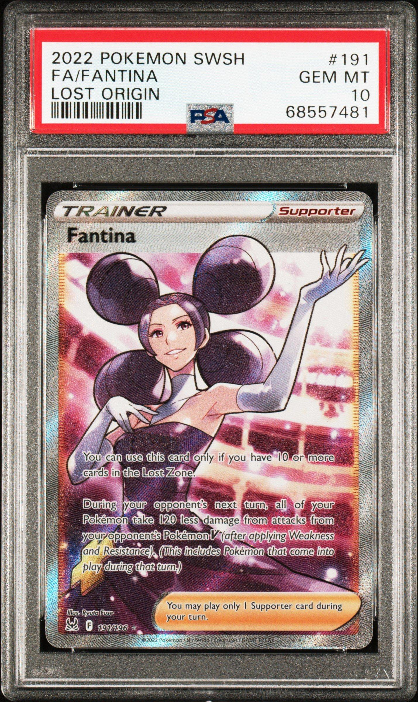 2022 Pokemon Sword & Shield Lost Origin 191 Full Art/fantina PSA