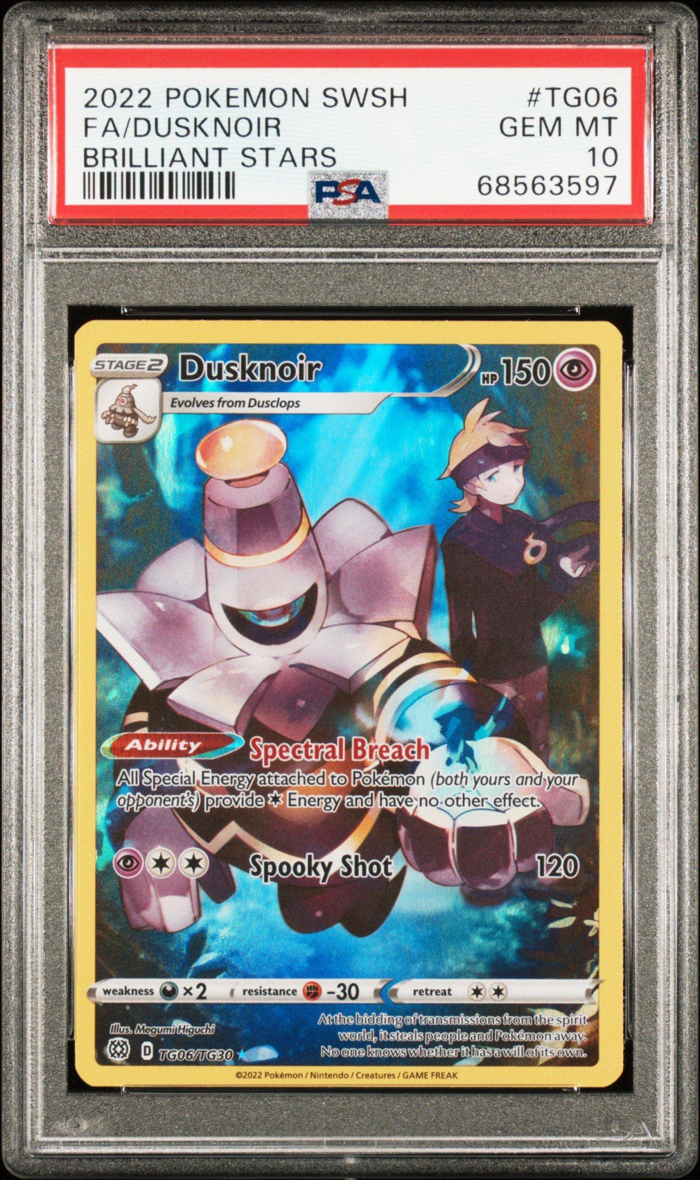 2022 Pokemon Sword & Shield Brilliant Stars Tg06 Full Art/dusknoir