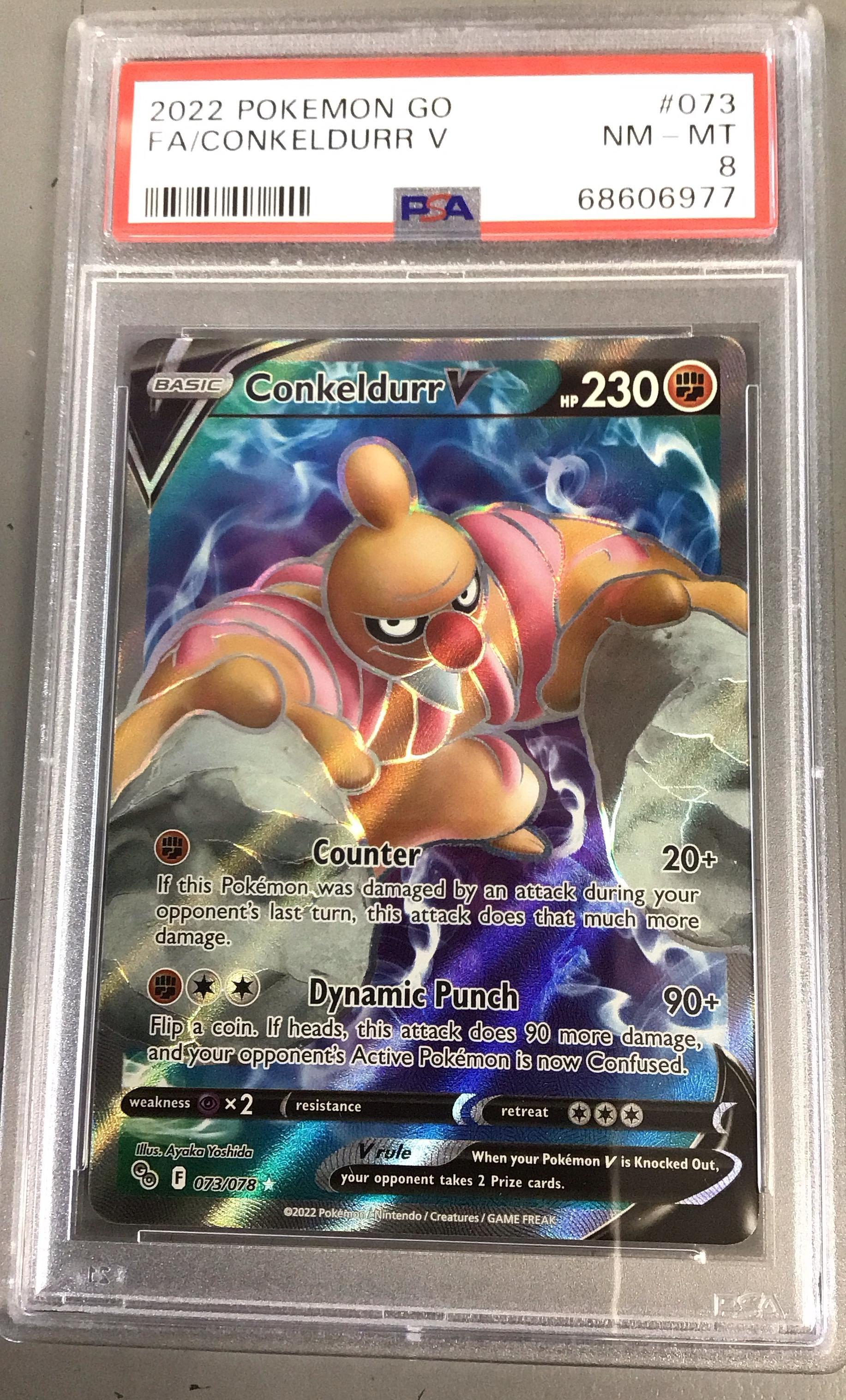 2022 Pokemon Go 073 Full Art/conkeldurr V PSA 8 Graded Card | GameStop